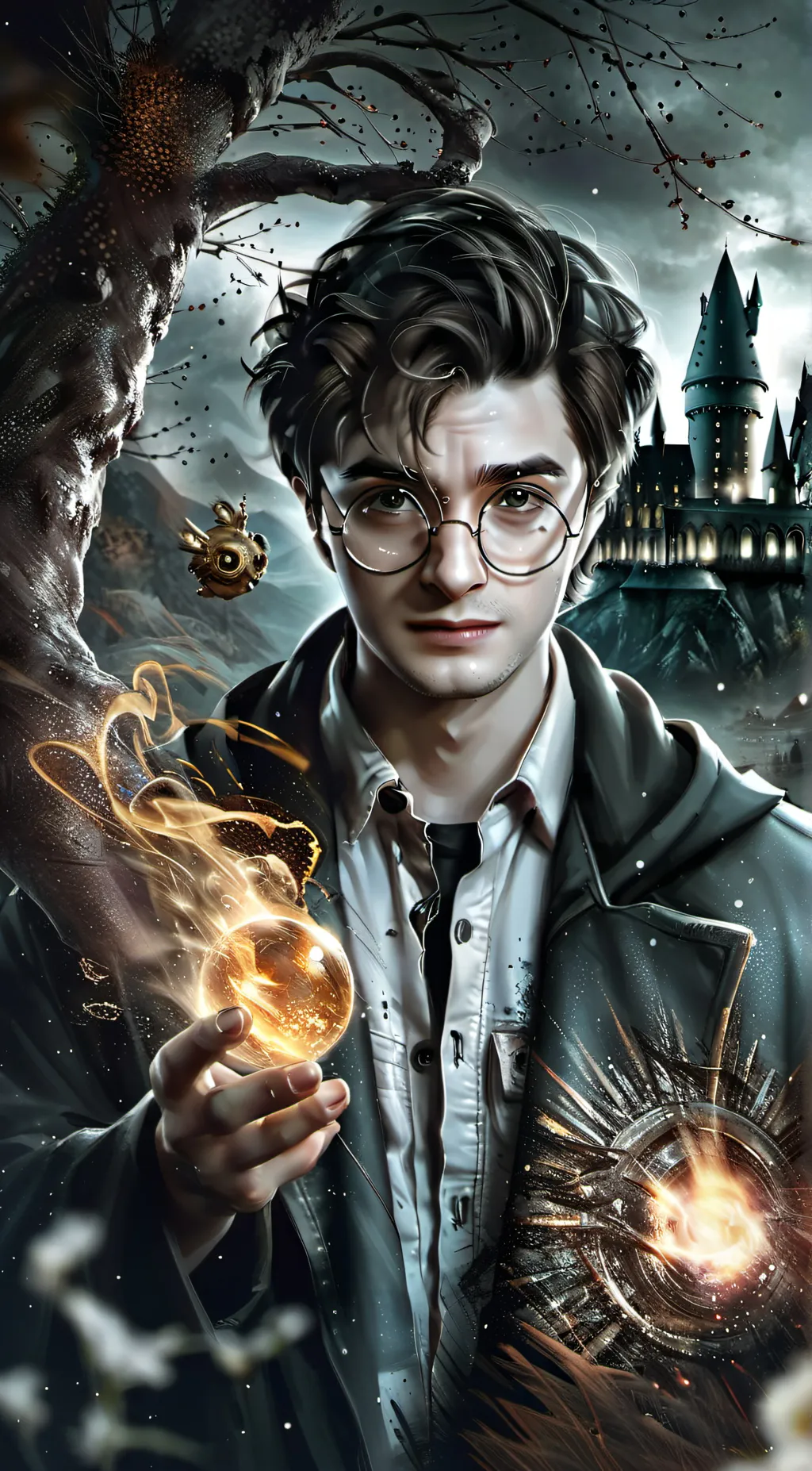 ai character: Harry Potter  background