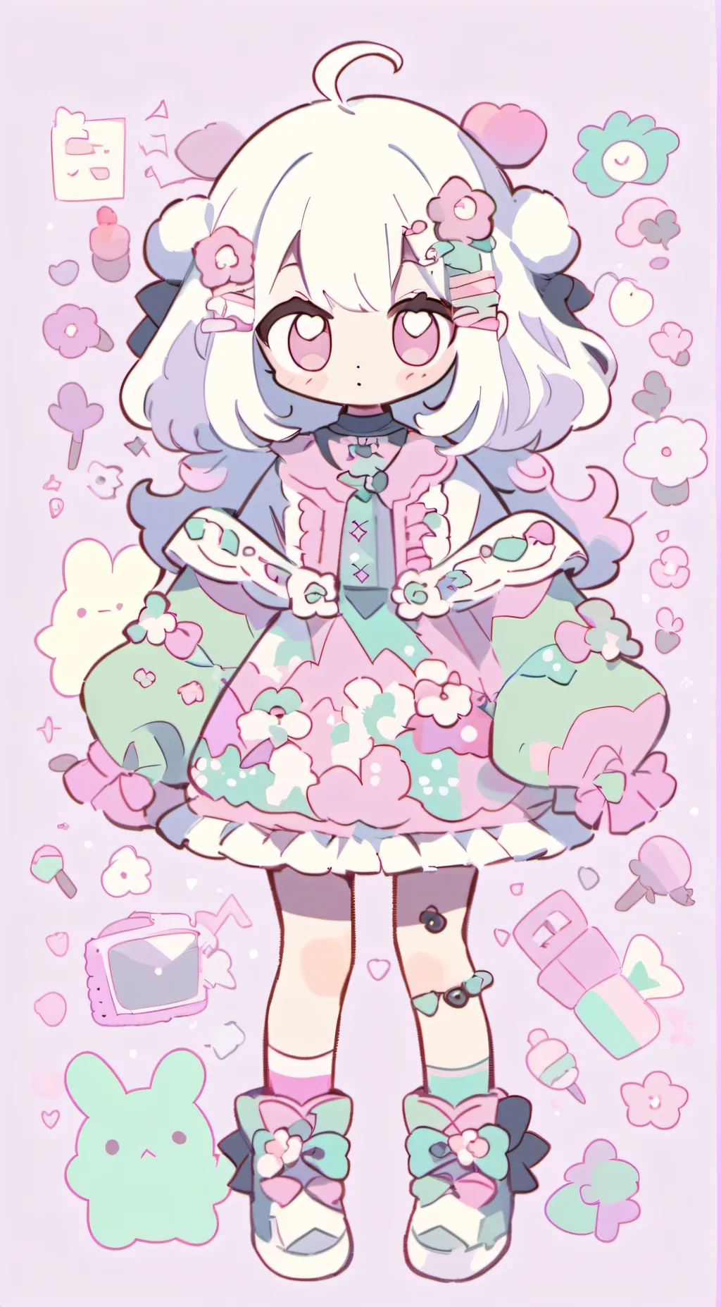 ai character: Angelica cute background