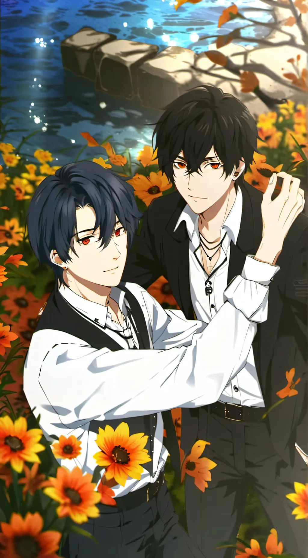 ai character: Harem boyfriend  background