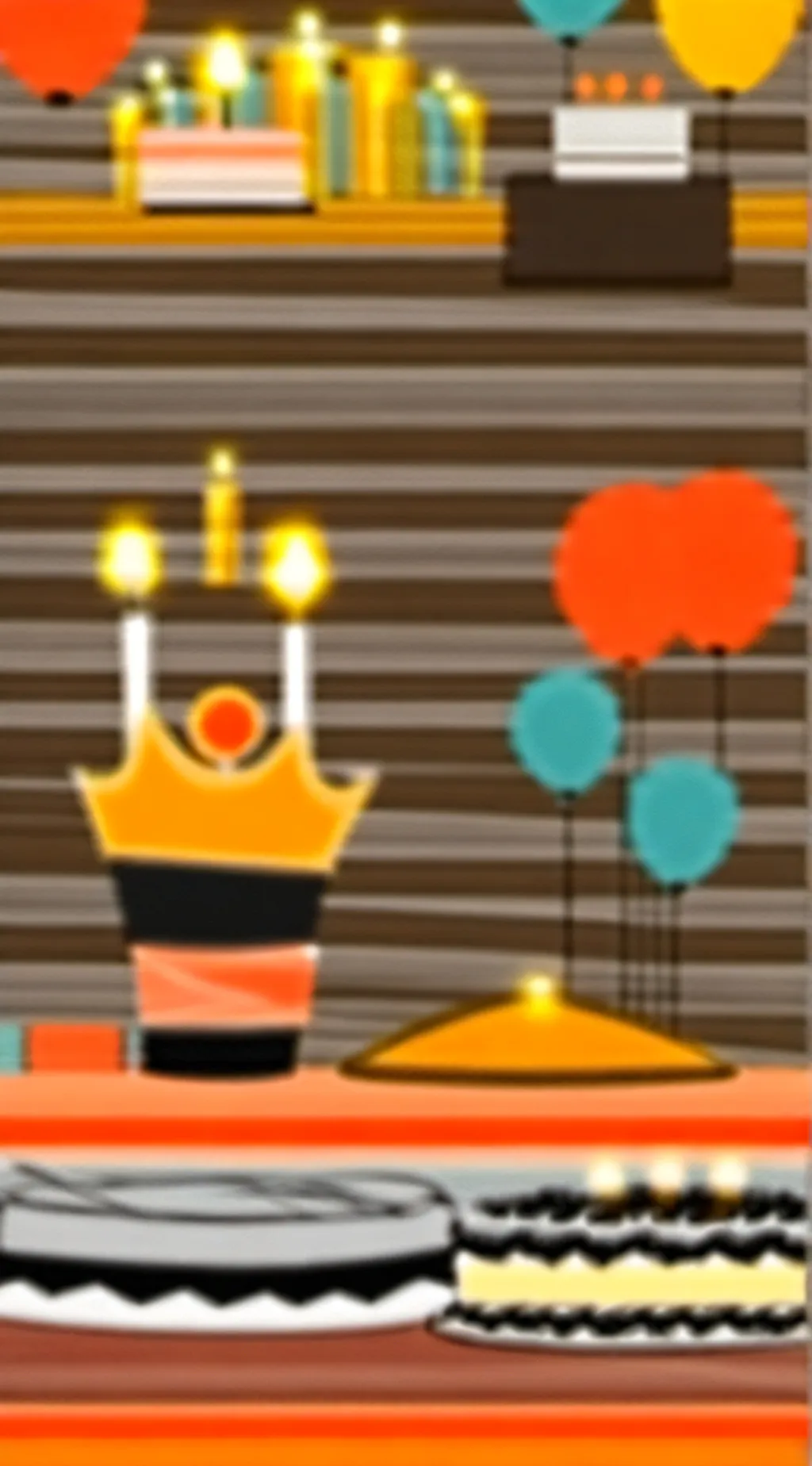 ai character: happy birthday background