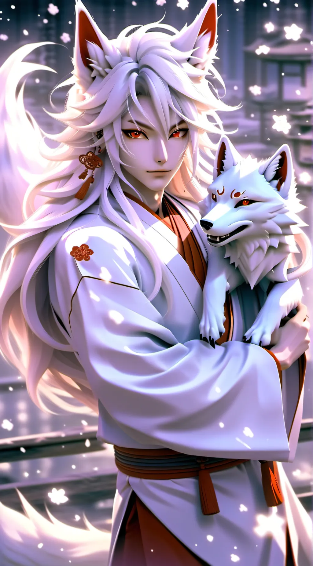 ai character: moon background