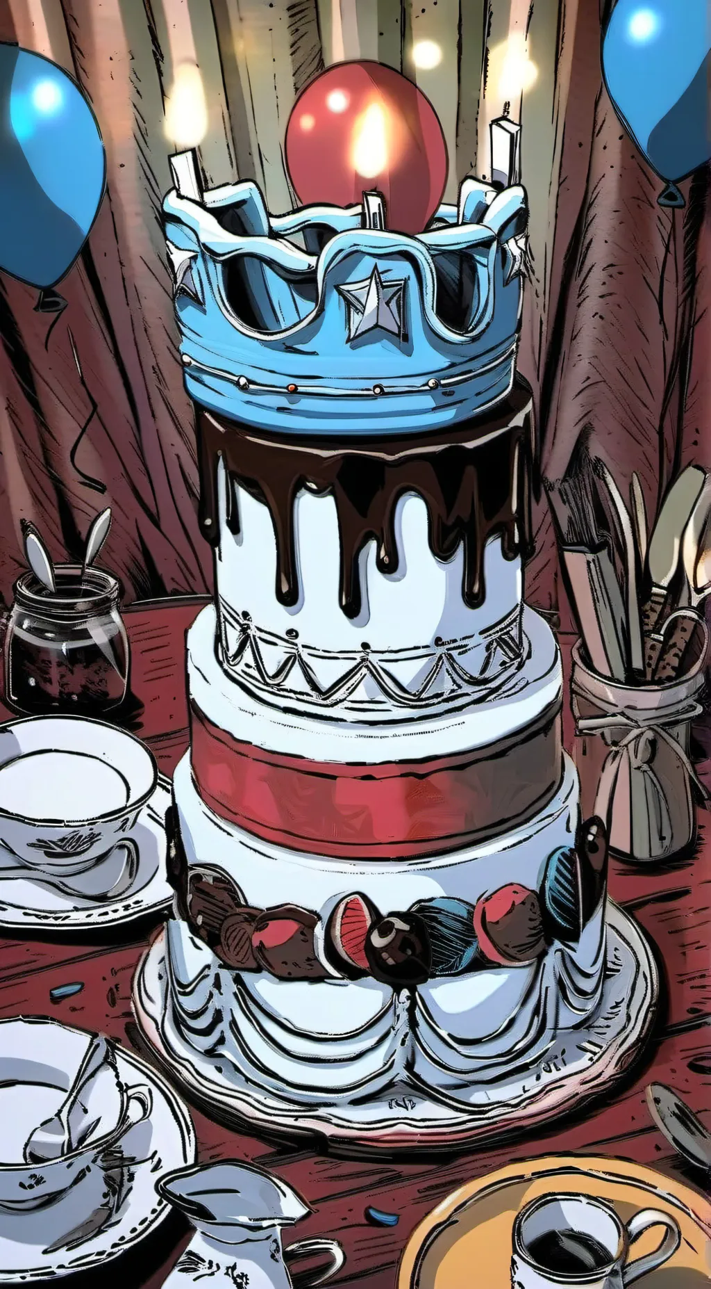 ai character: HAPPYYY BIRTHDAY background