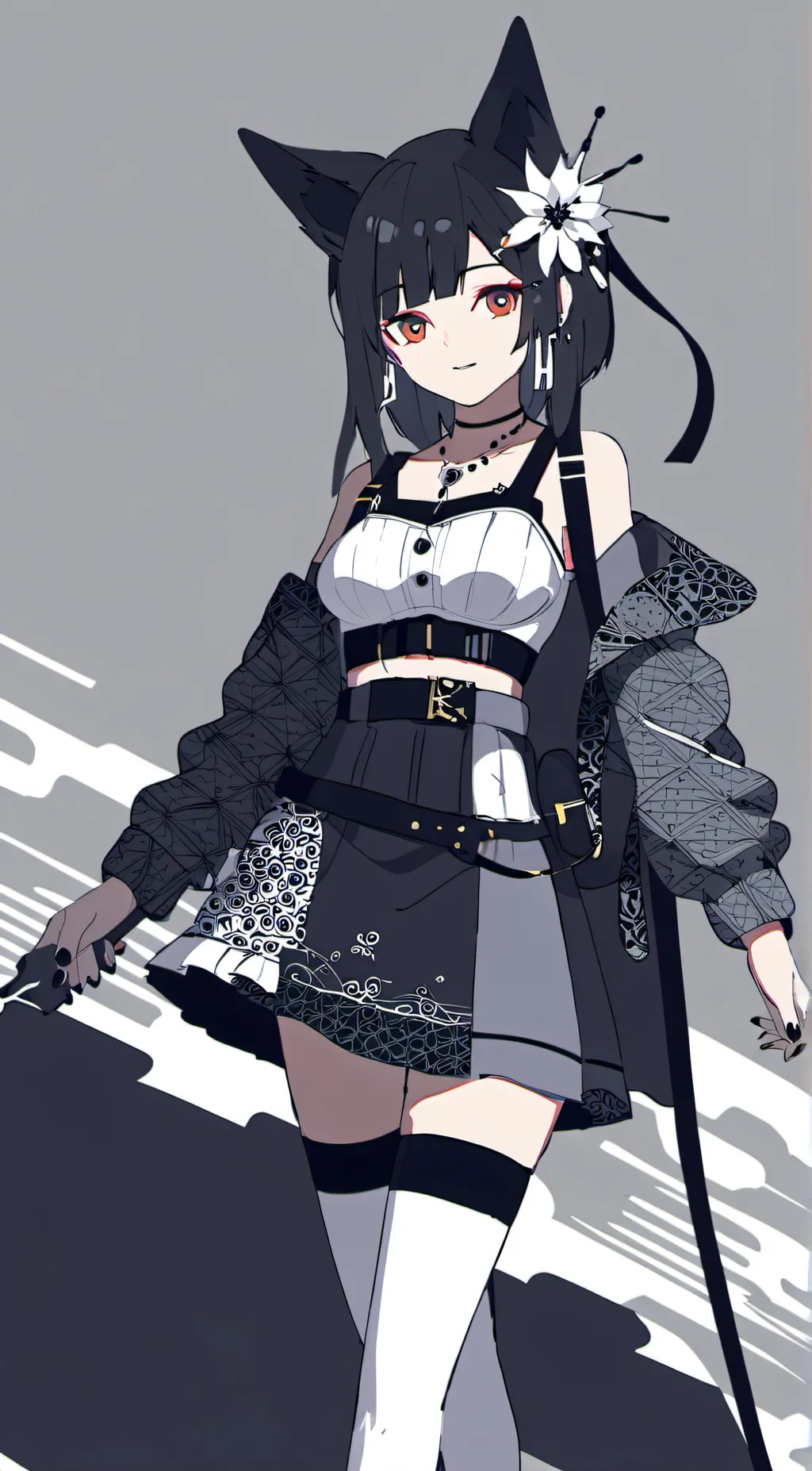 ai character: indoor cat girl background