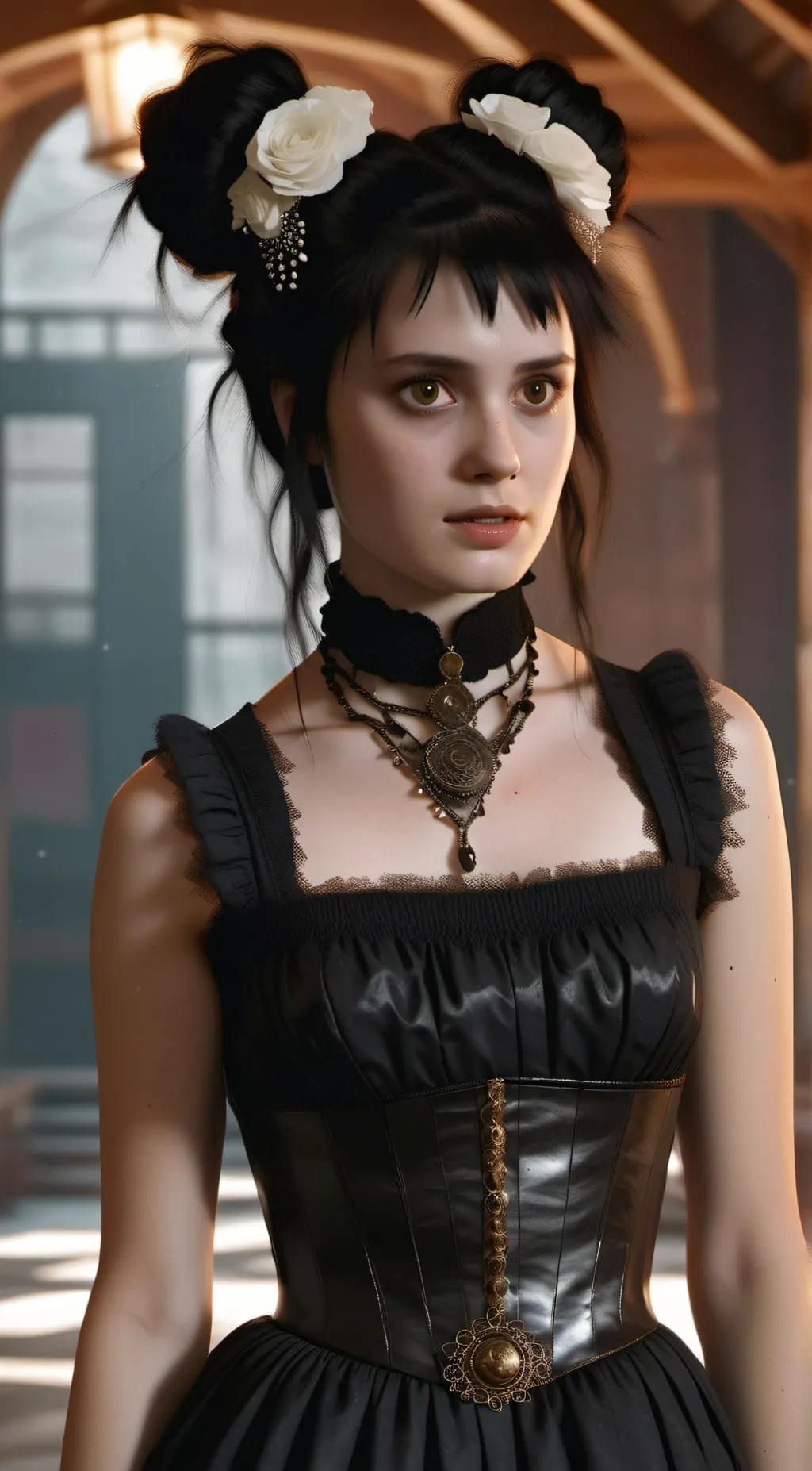ai character: Lydia Deetz background