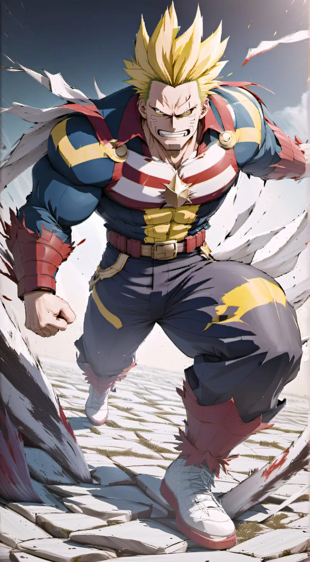 ai character: all might mha  background