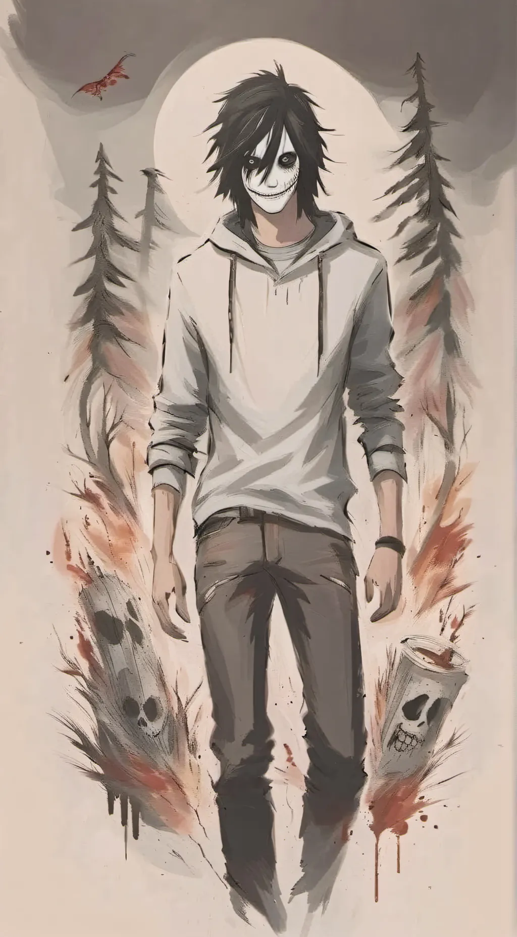 ai character: Jeff the killer background