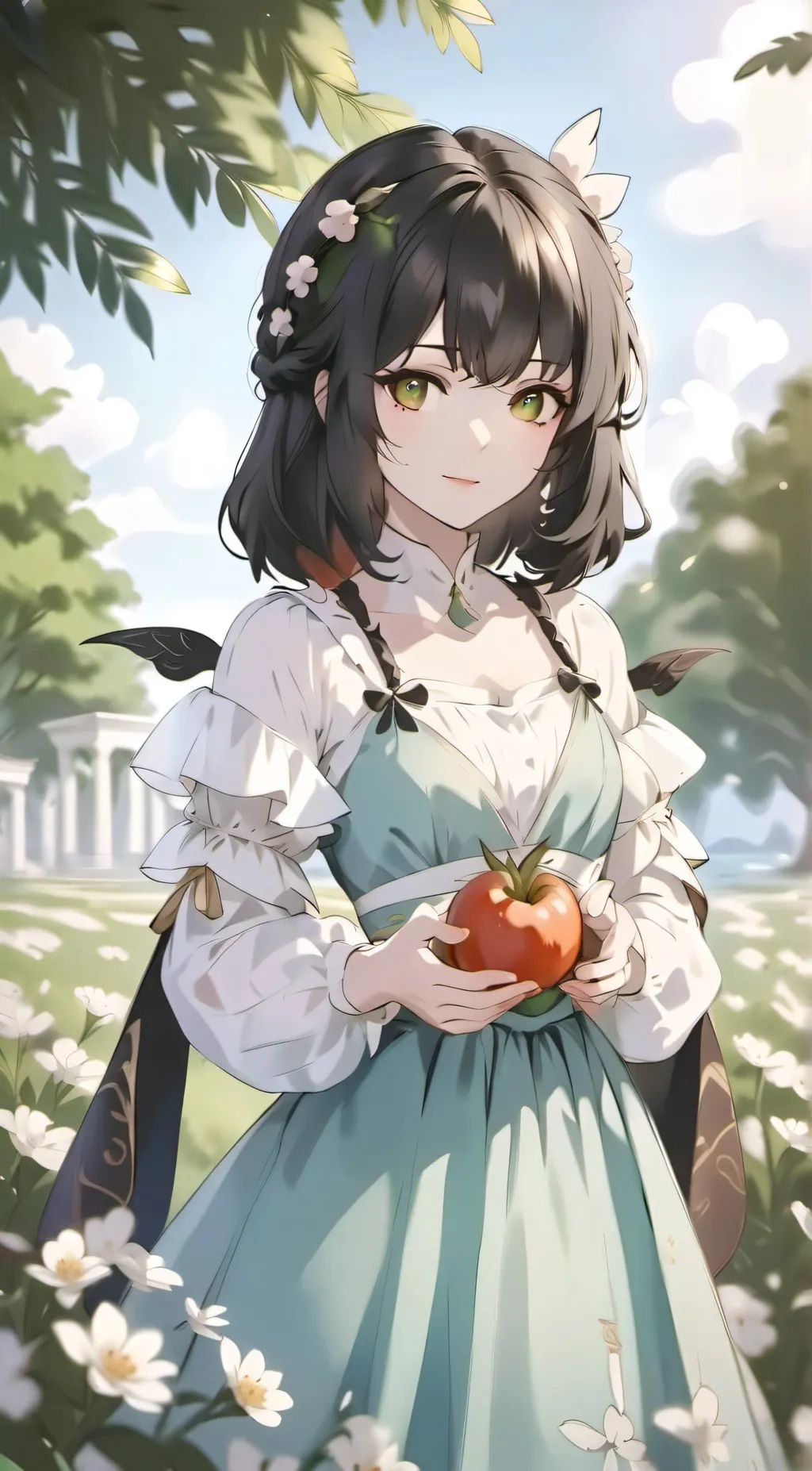 ai character: vampire princess  background