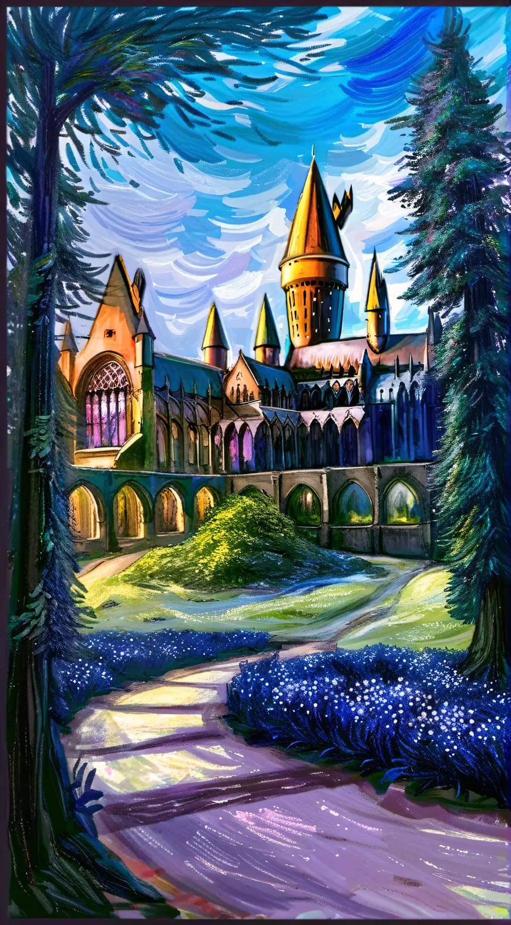 ai character: ⚡️𝓗𝓞𝓖𝓦𝓐𝓡𝓣𝓢  background