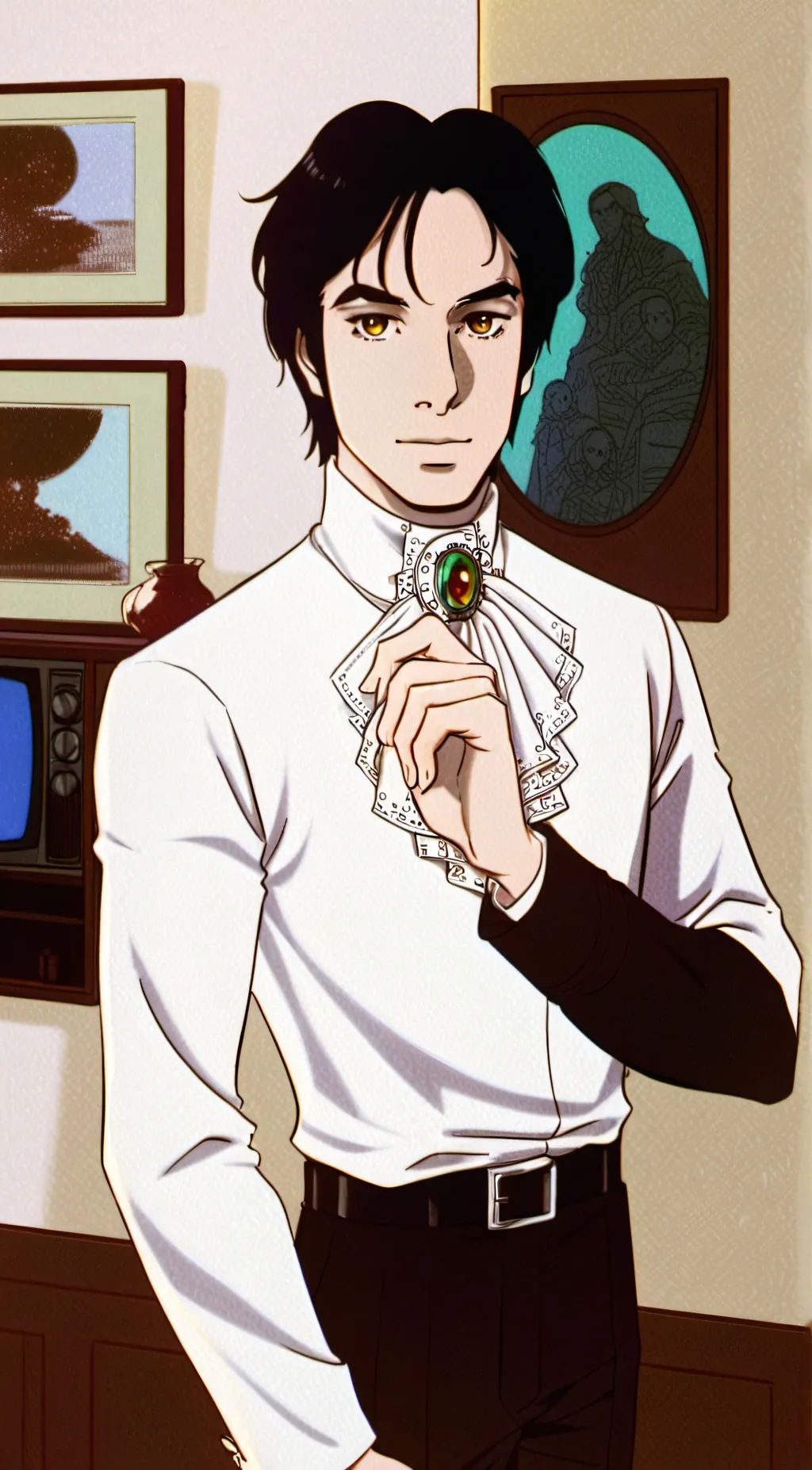 ai character: Tv intruder  background