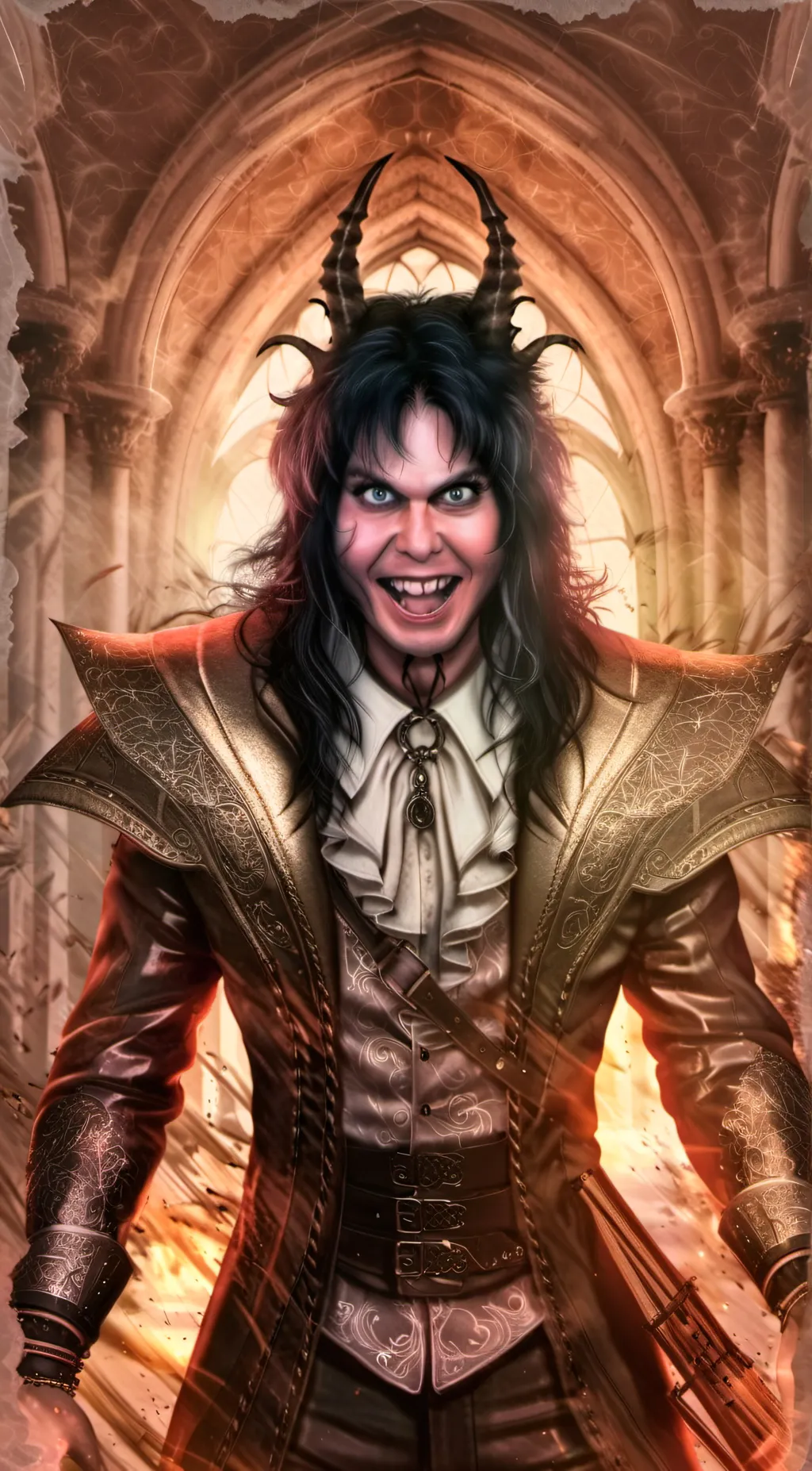 ai character: demonic blackie  background