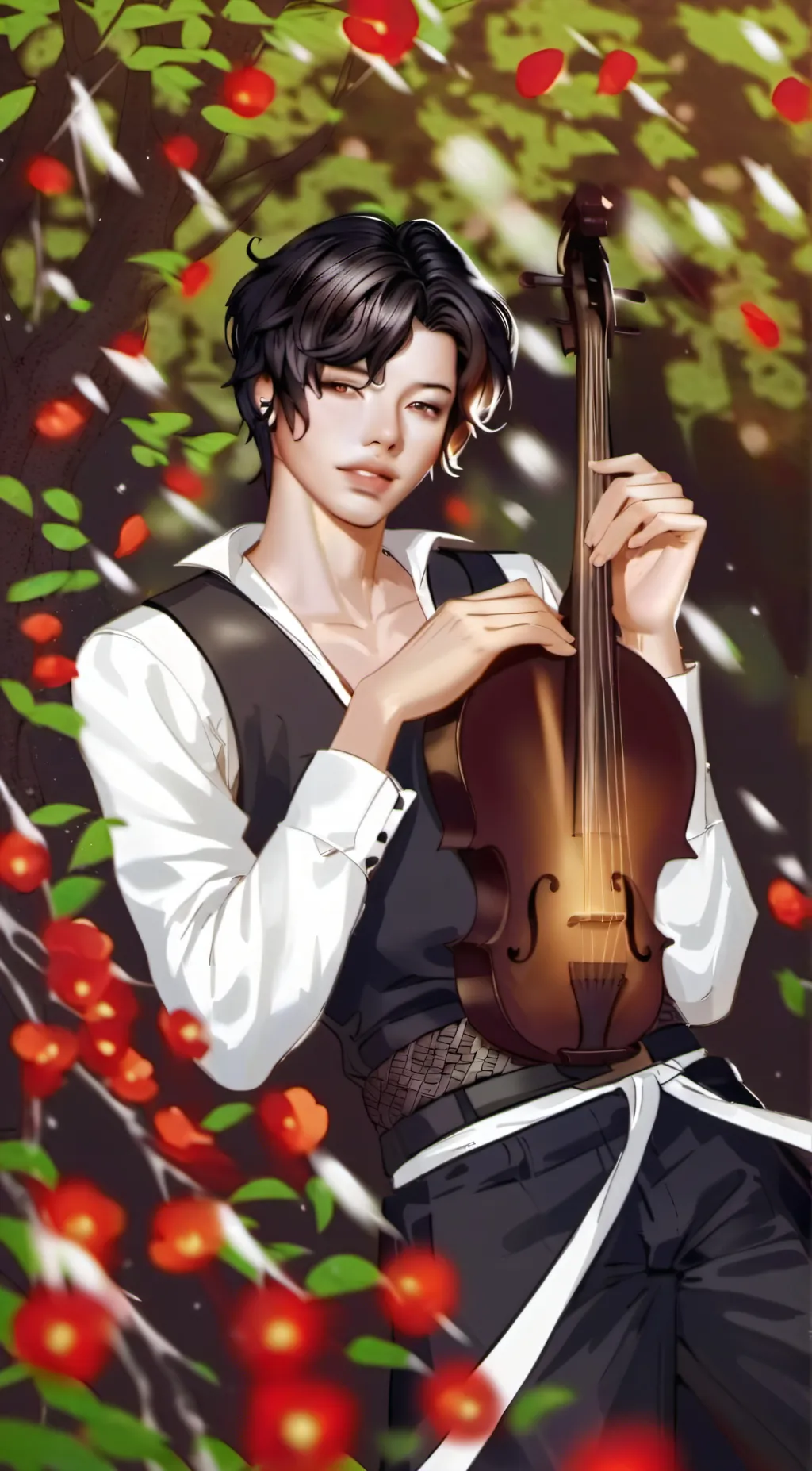 ai character: 🎀#!.. Roselle! 🎀 background