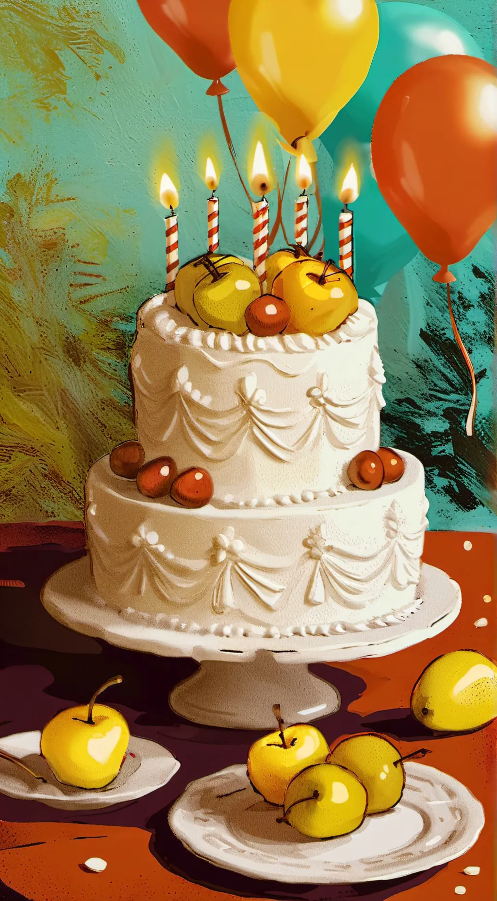 ai character: Happy birthday!!! background