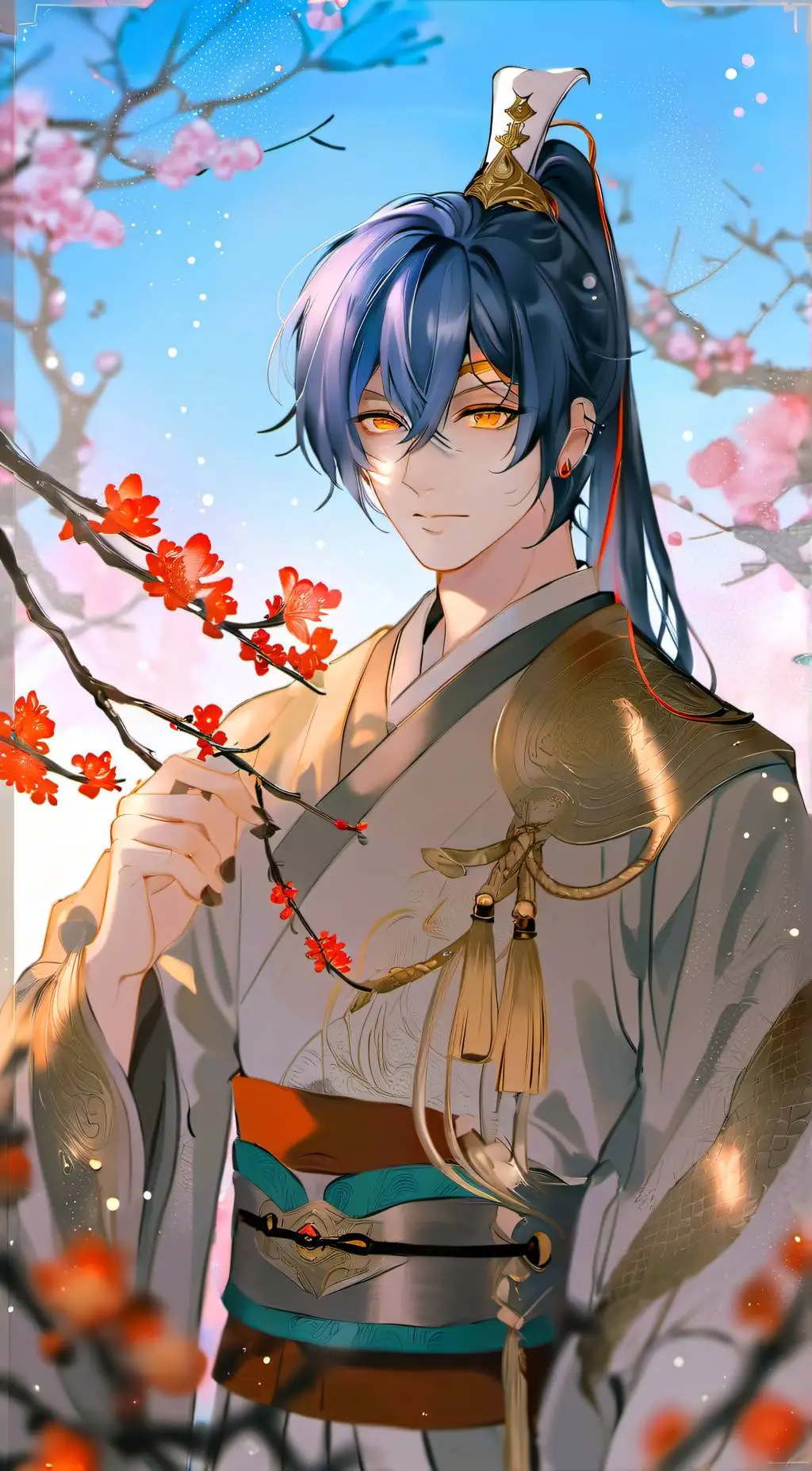 ai character: 绵周末(鱼人) background