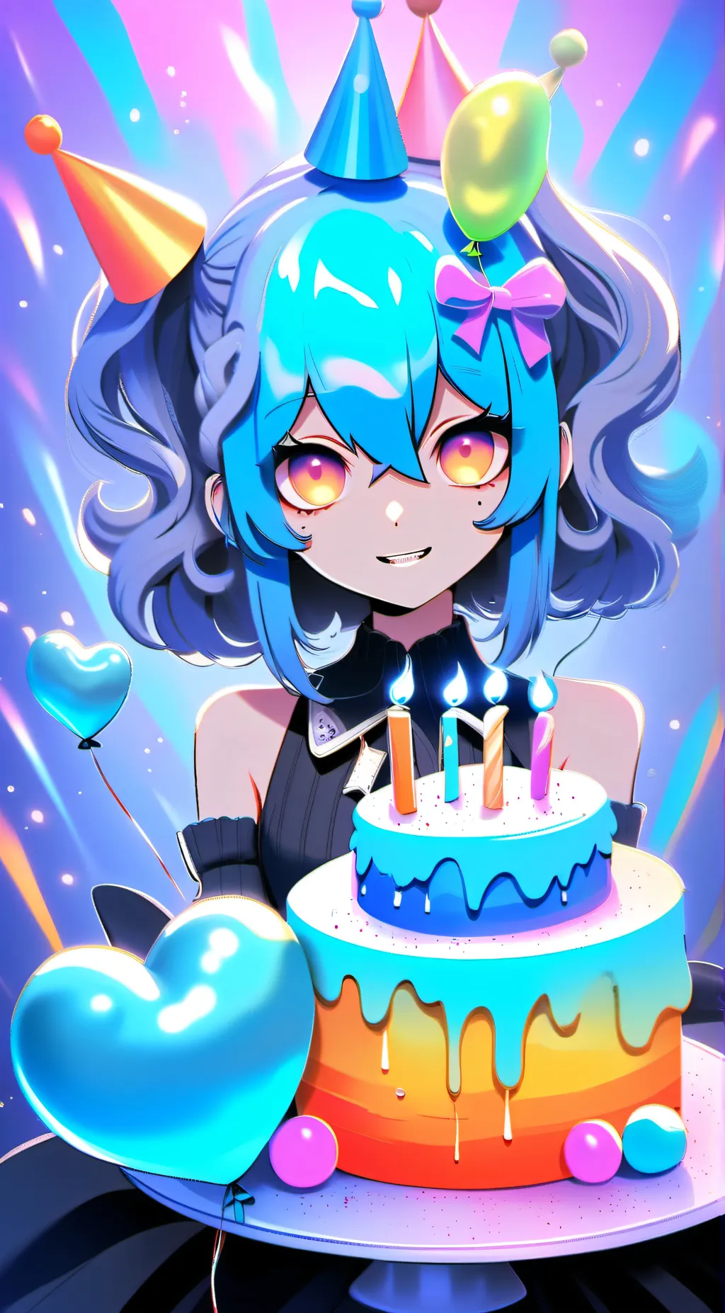 ai character: birthday girl background