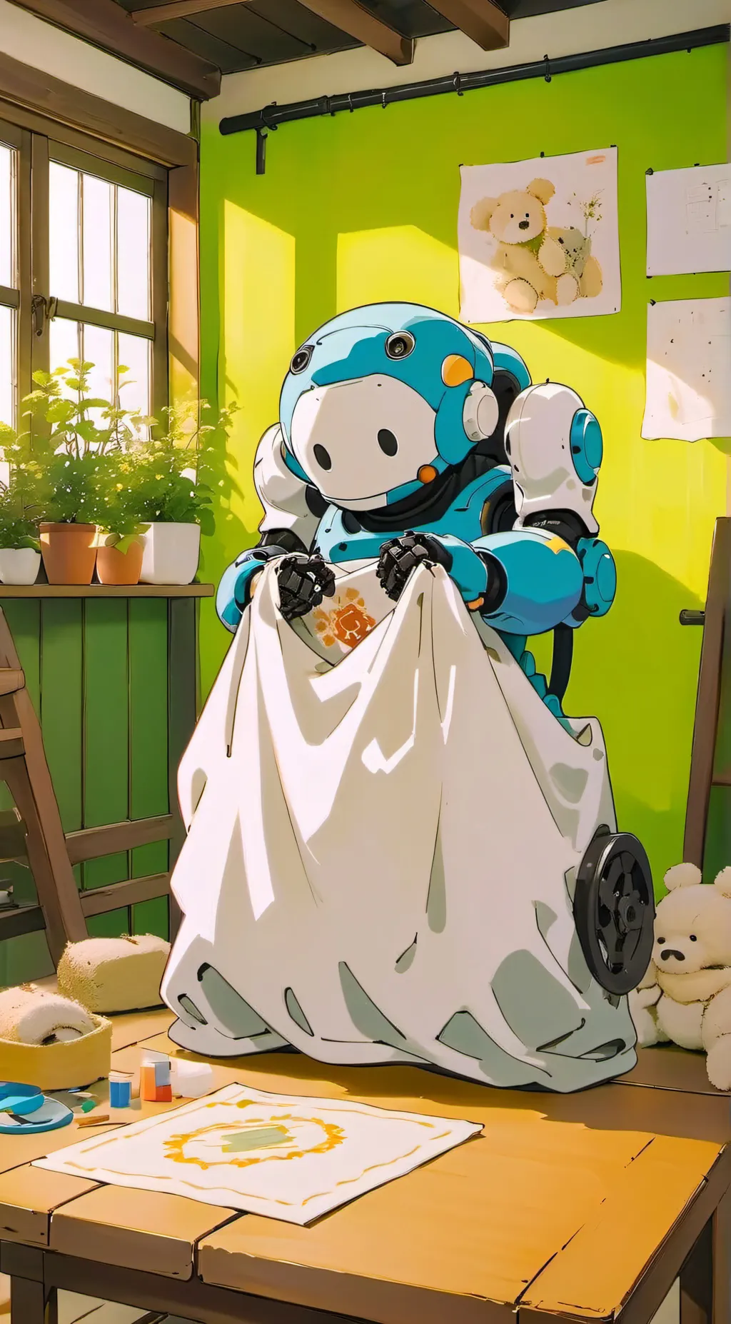 ai character: Stuff stuffed  background