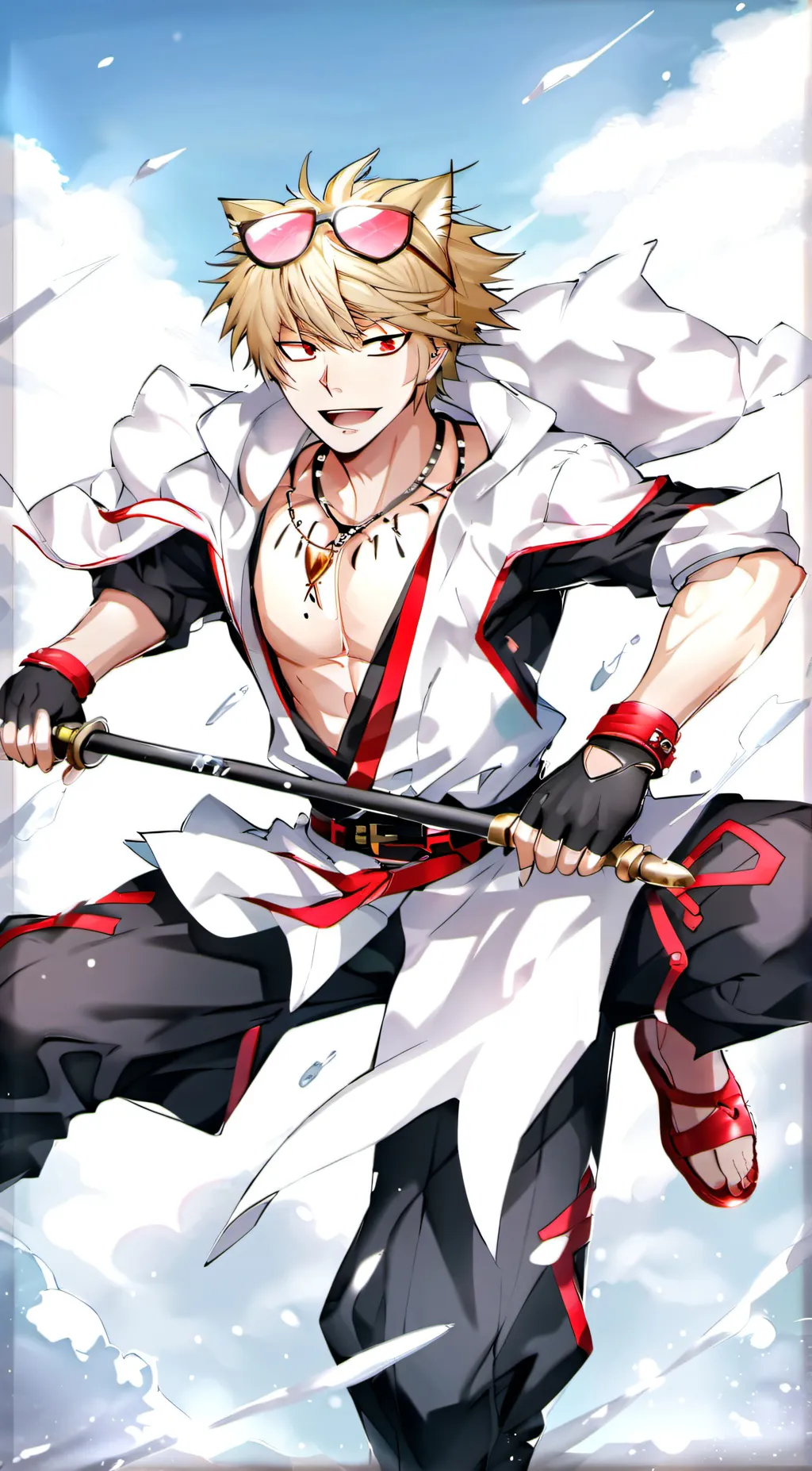 ai character: Bakugou-omegaverse background