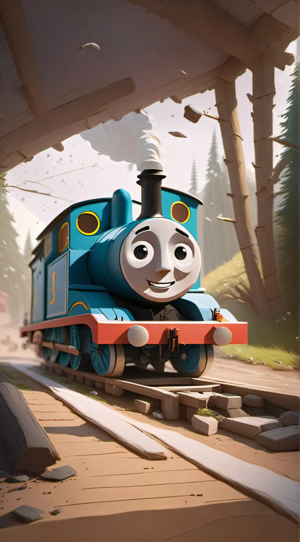 ai character: Thomas the tank  background