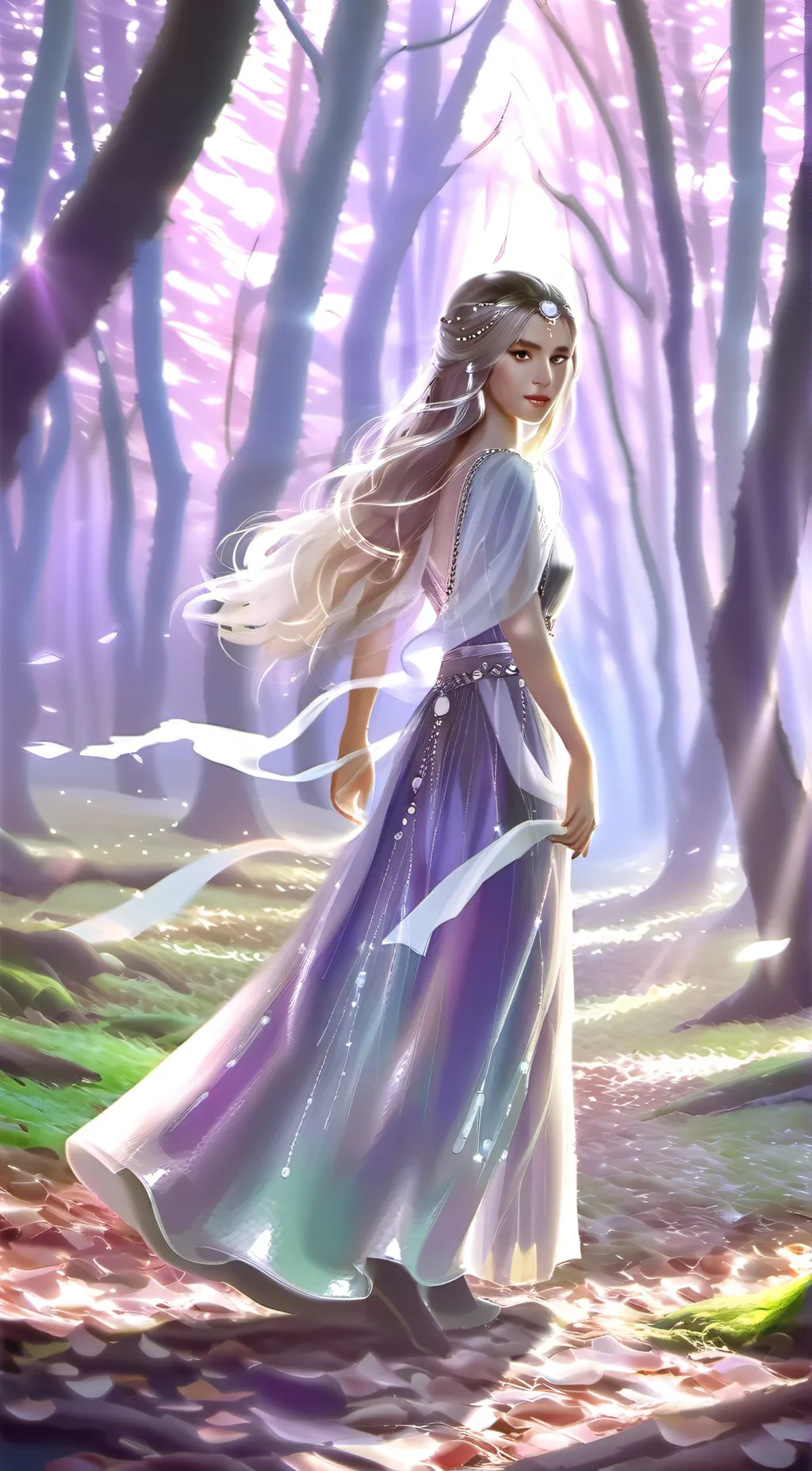 ai character: Winter background