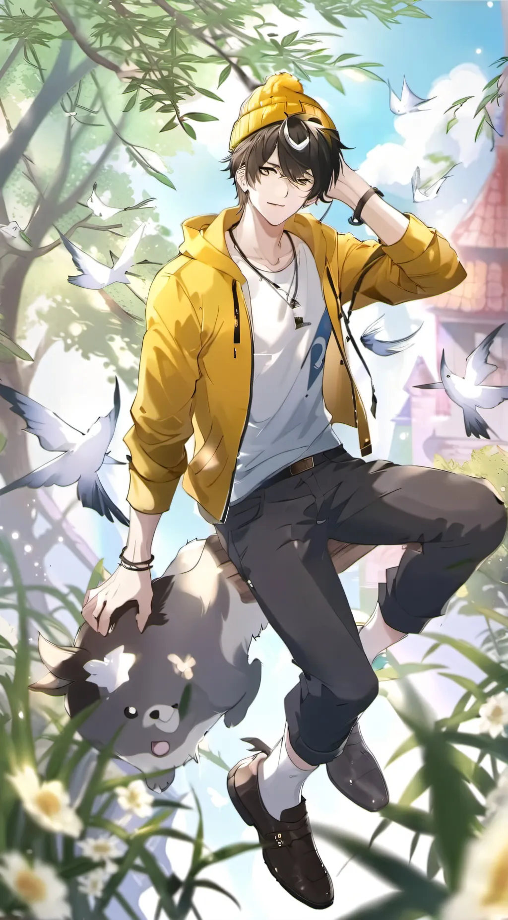 ai character: Glitch background