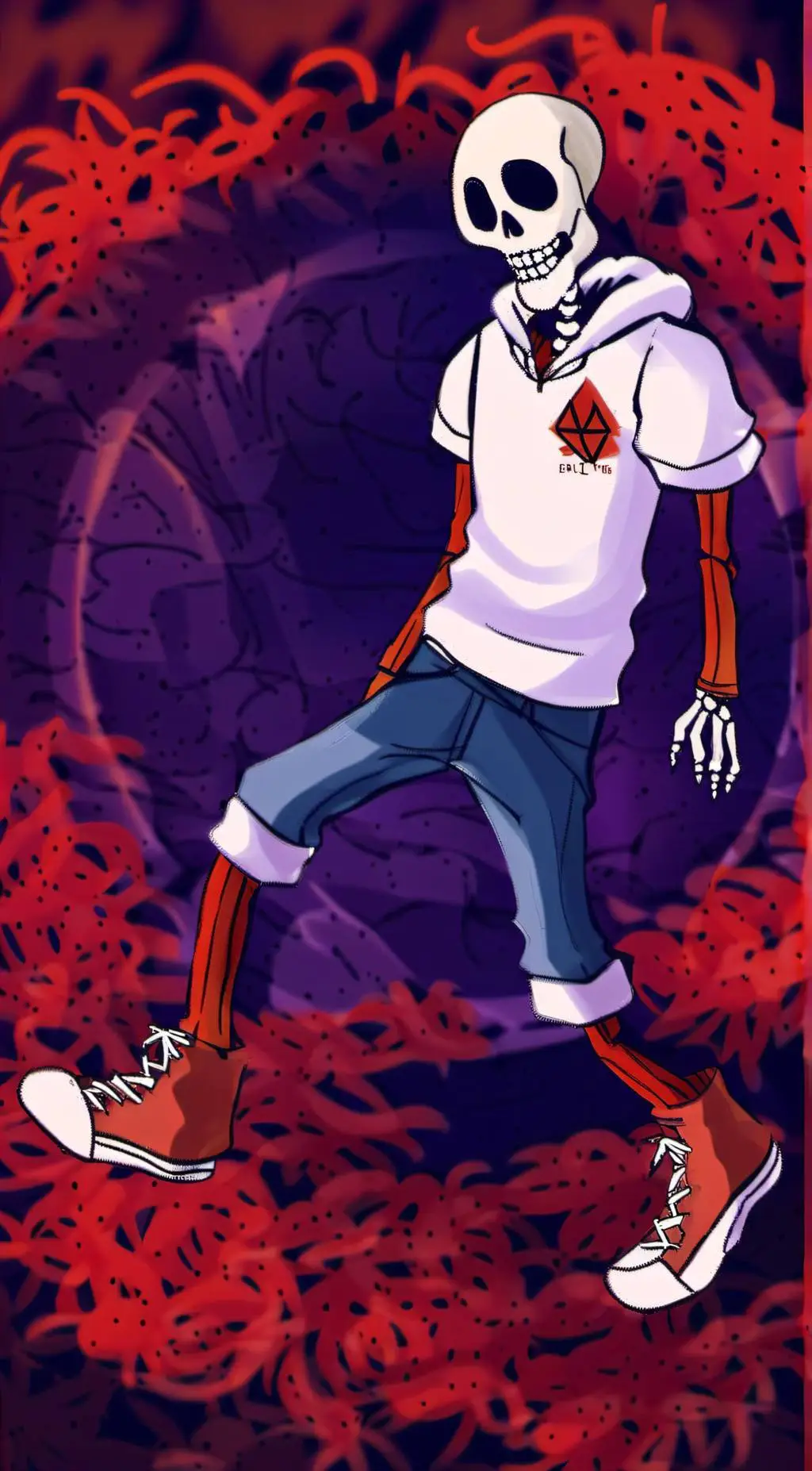 ai character: Underswap Papyrus background
