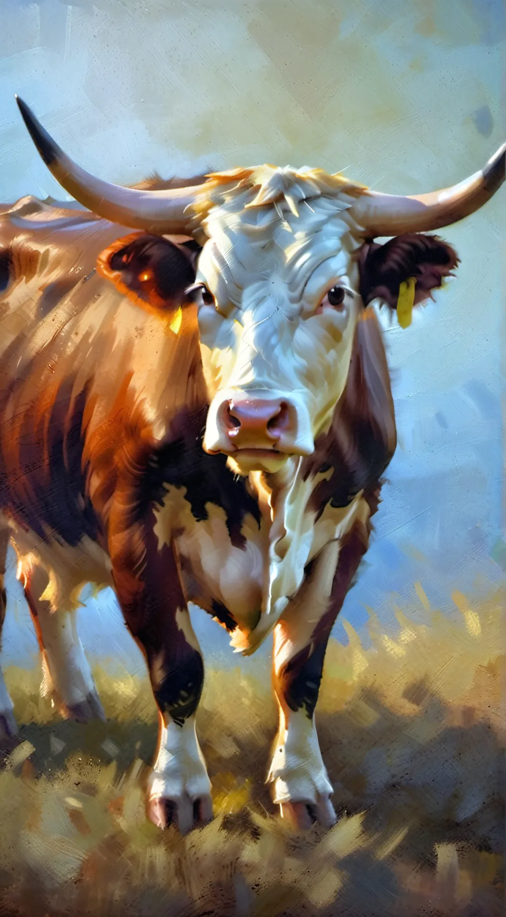 ai character: cow thinks you are background