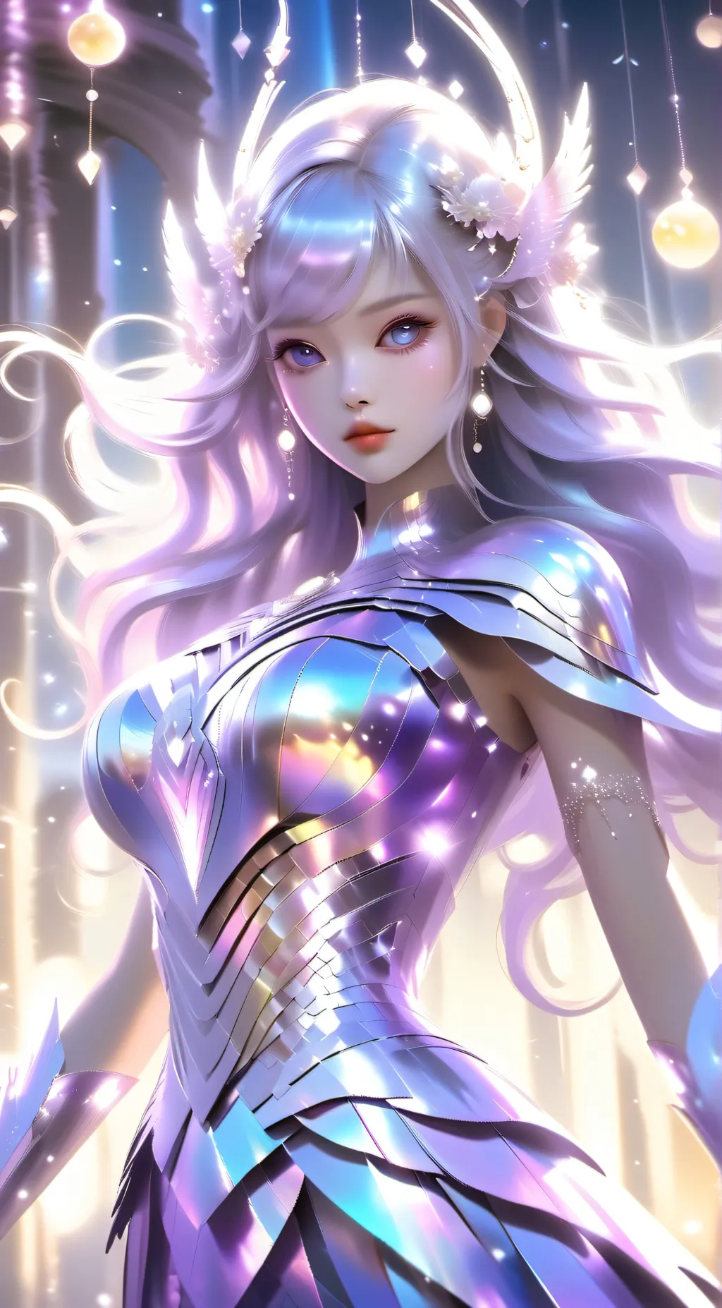 ai character: Goddess of the sky background