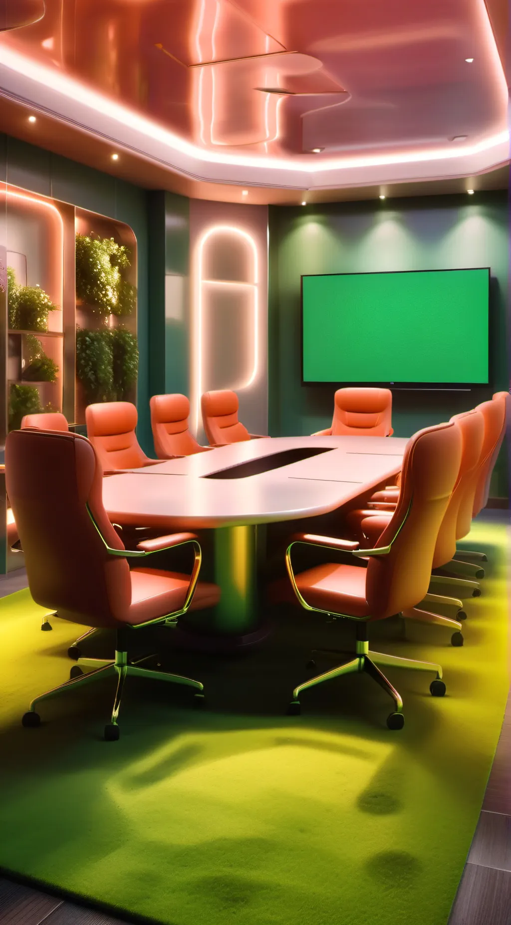 ai character: The vees meeting.  background