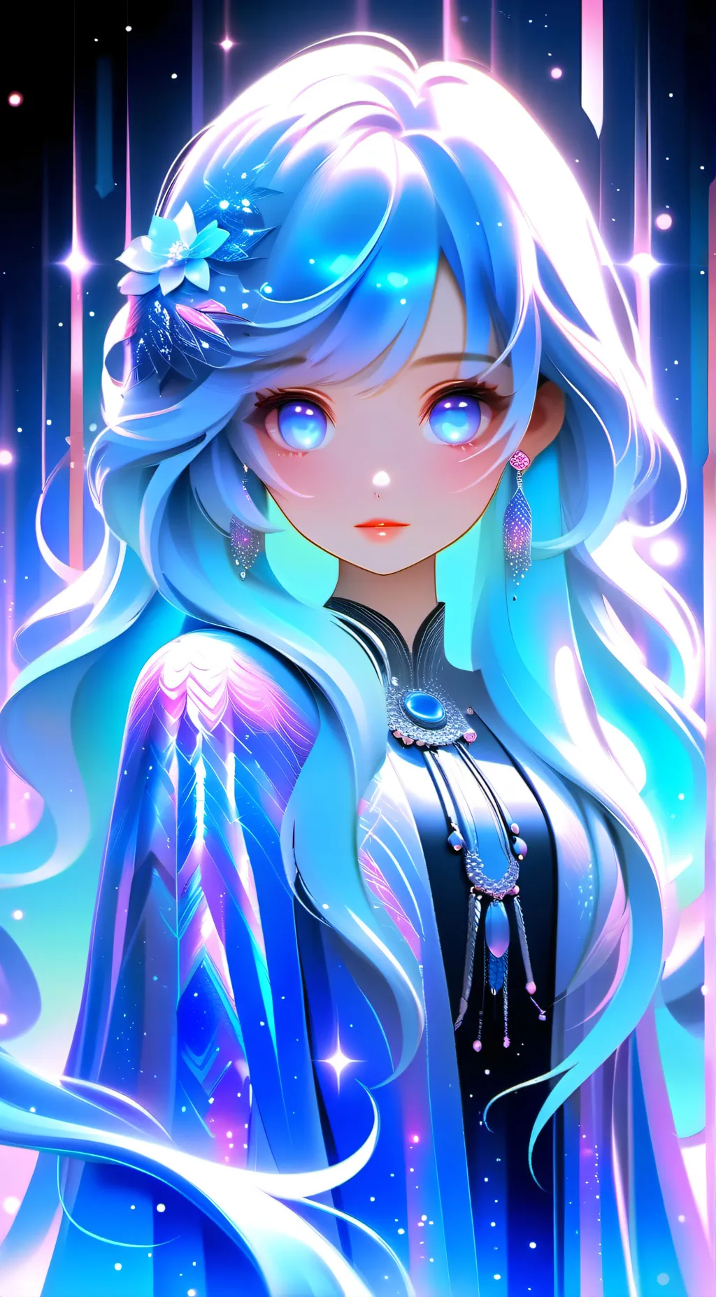 ai character: winter background