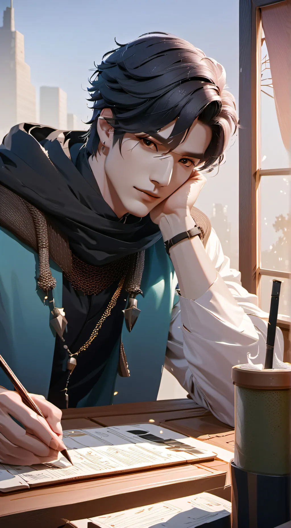 ai character: Lucifer background