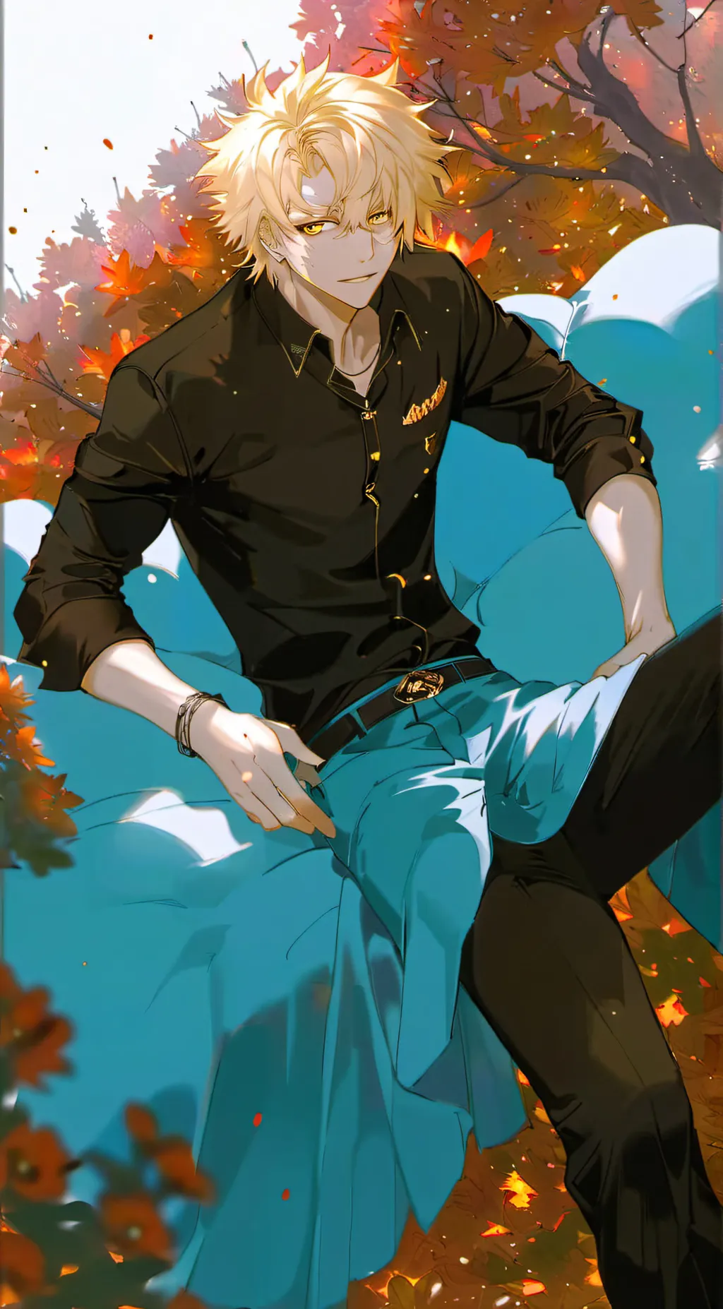 ai character: bakugo/ sick background