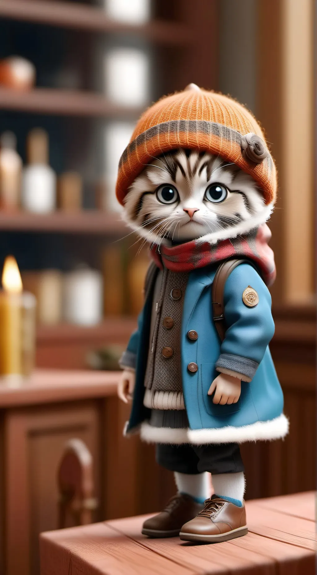 ai character: Shart kitten background