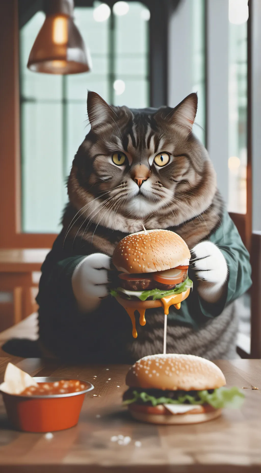 ai character: fat cat background