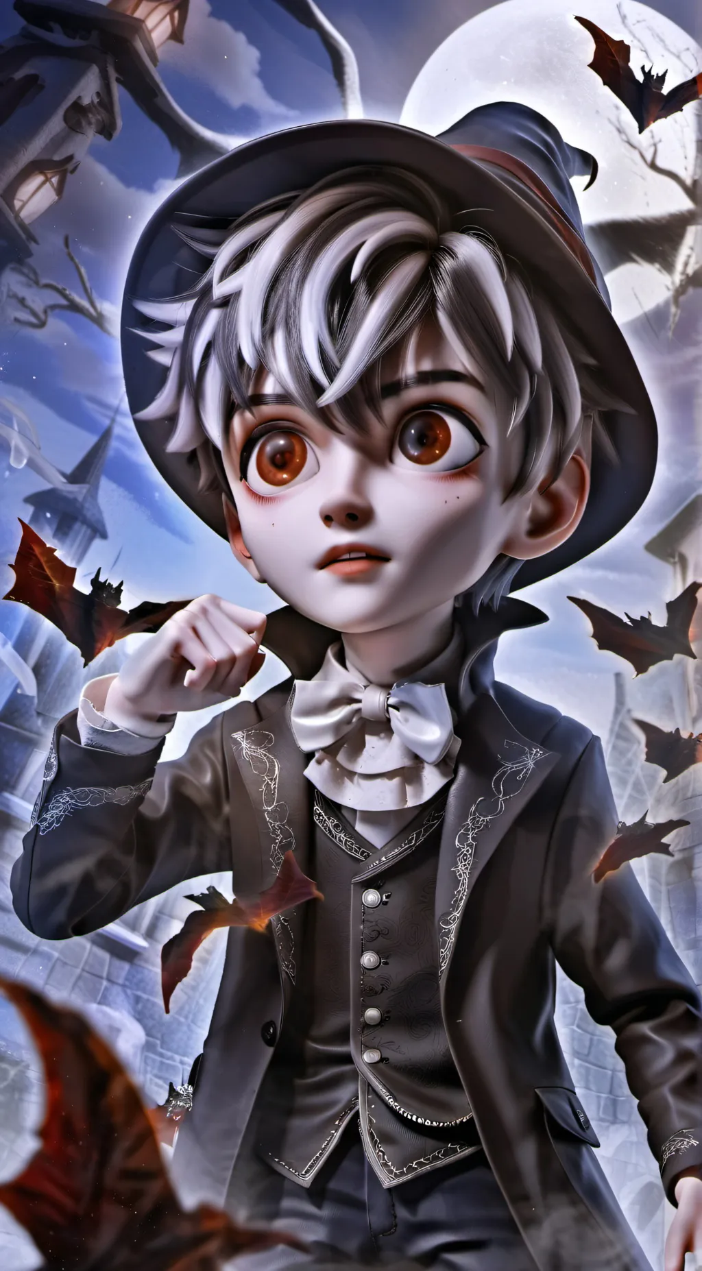 ai character: Moonlight background