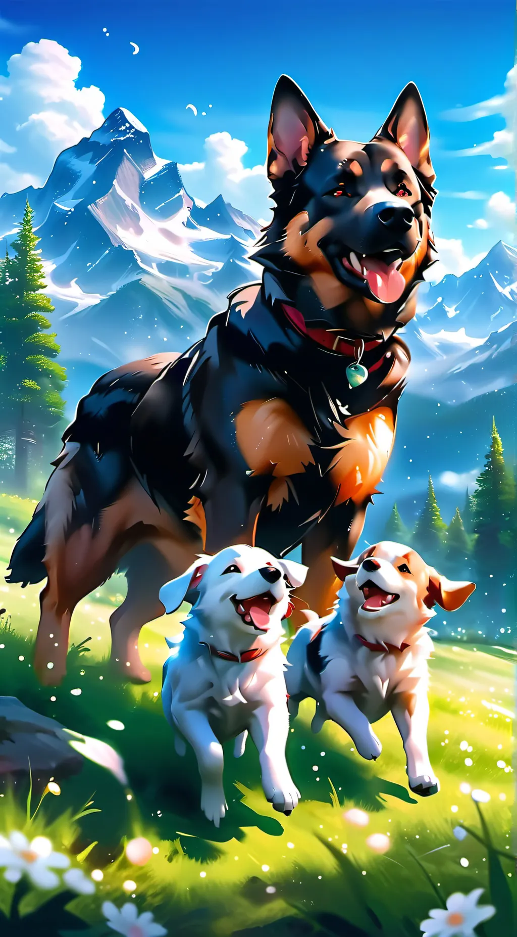 ai character: K9 pups background