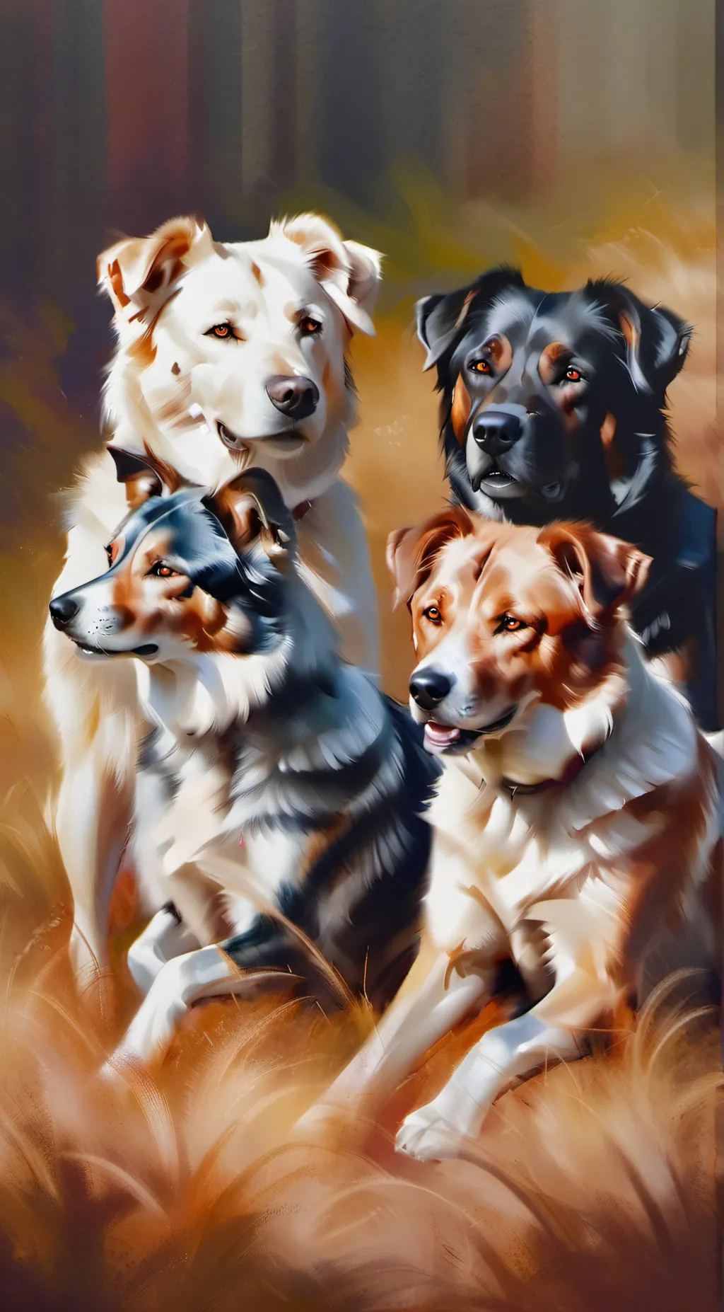 ai character: Stray dogs background