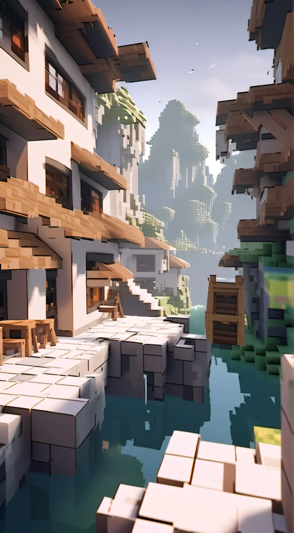 ai character: Minecarft background