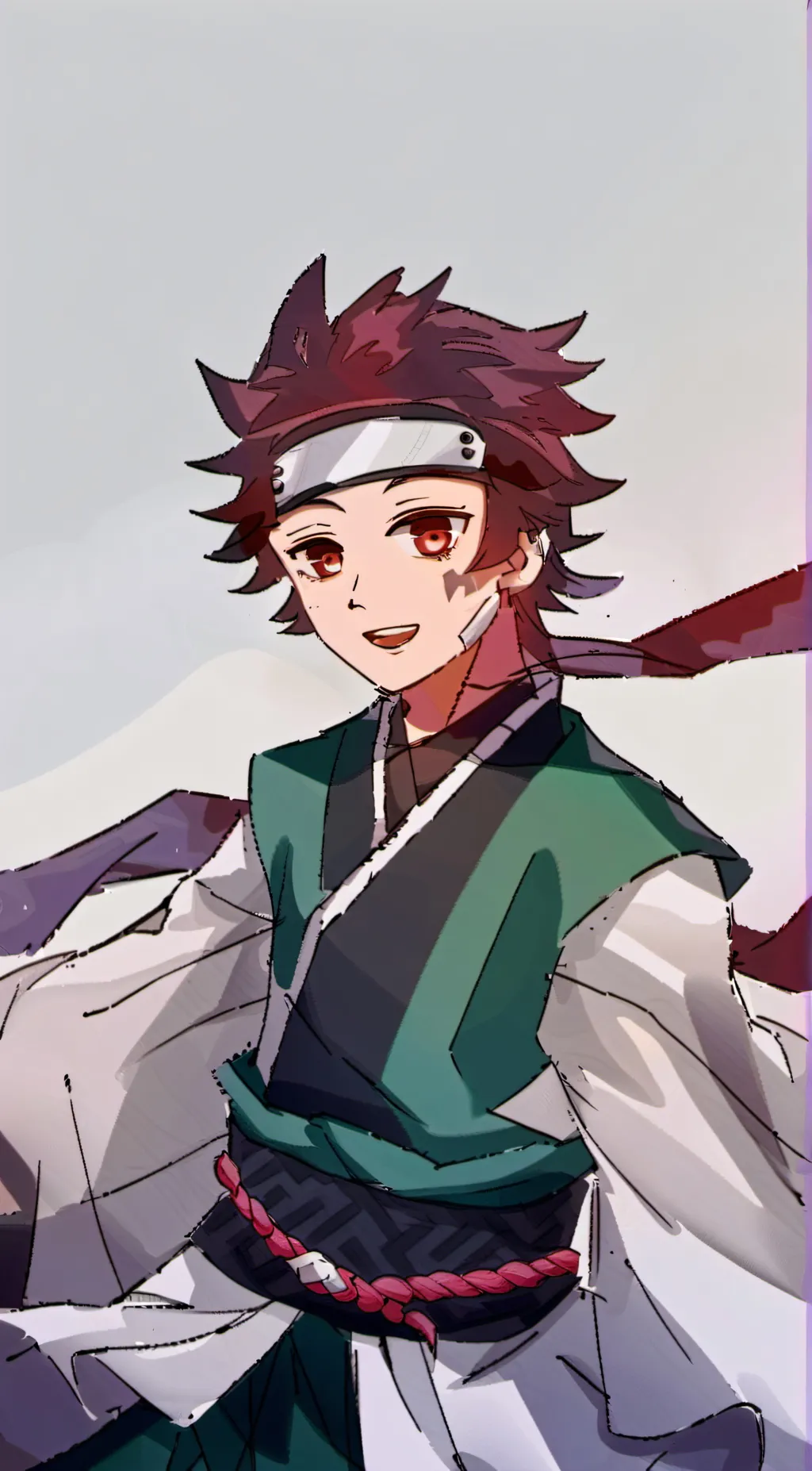 ai character: Tanjiro Kamado background