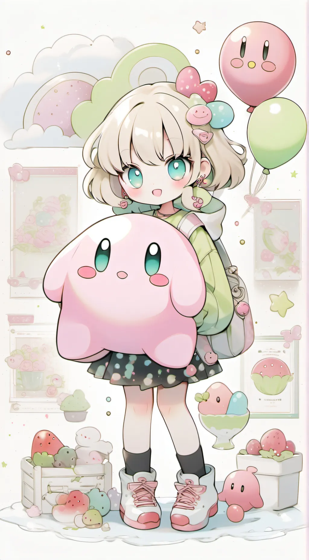 ai character: kirby background