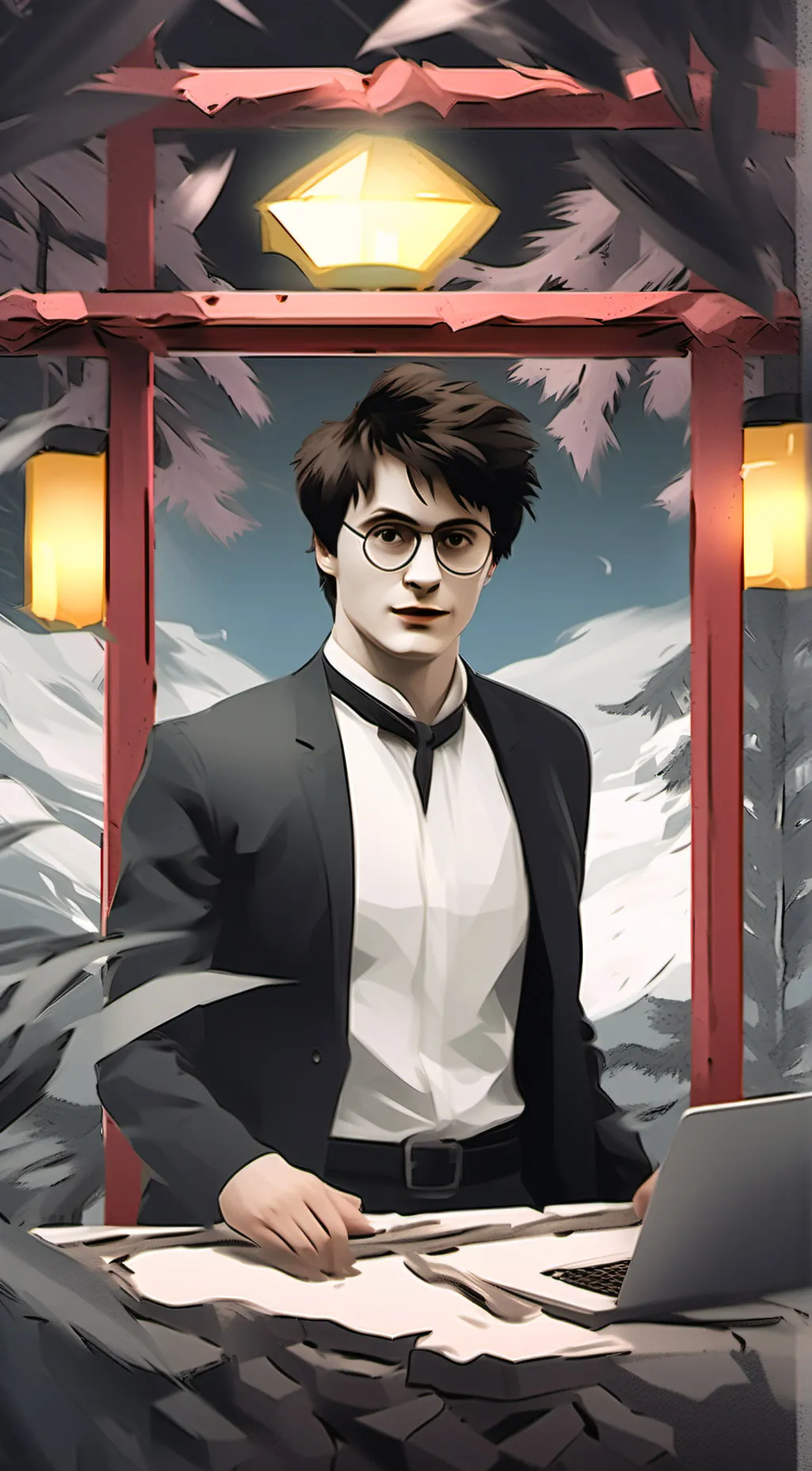 ai character: harry potter  background