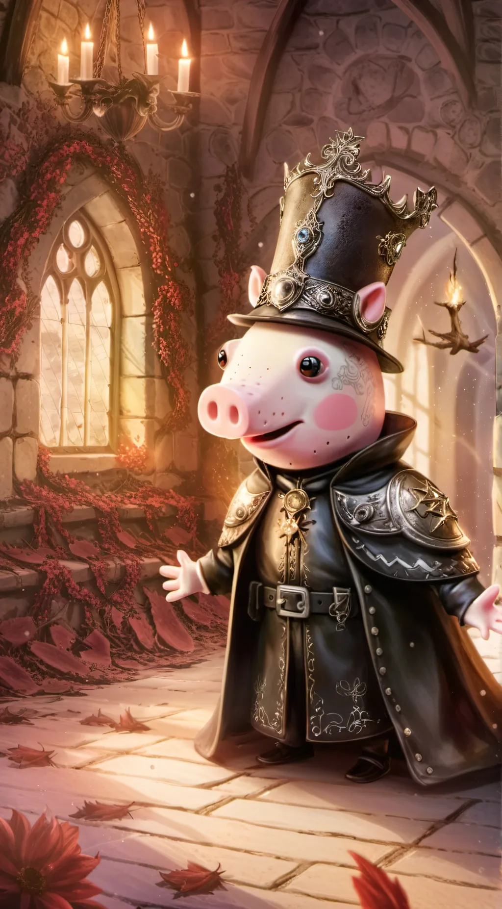 ai character: Piggy background