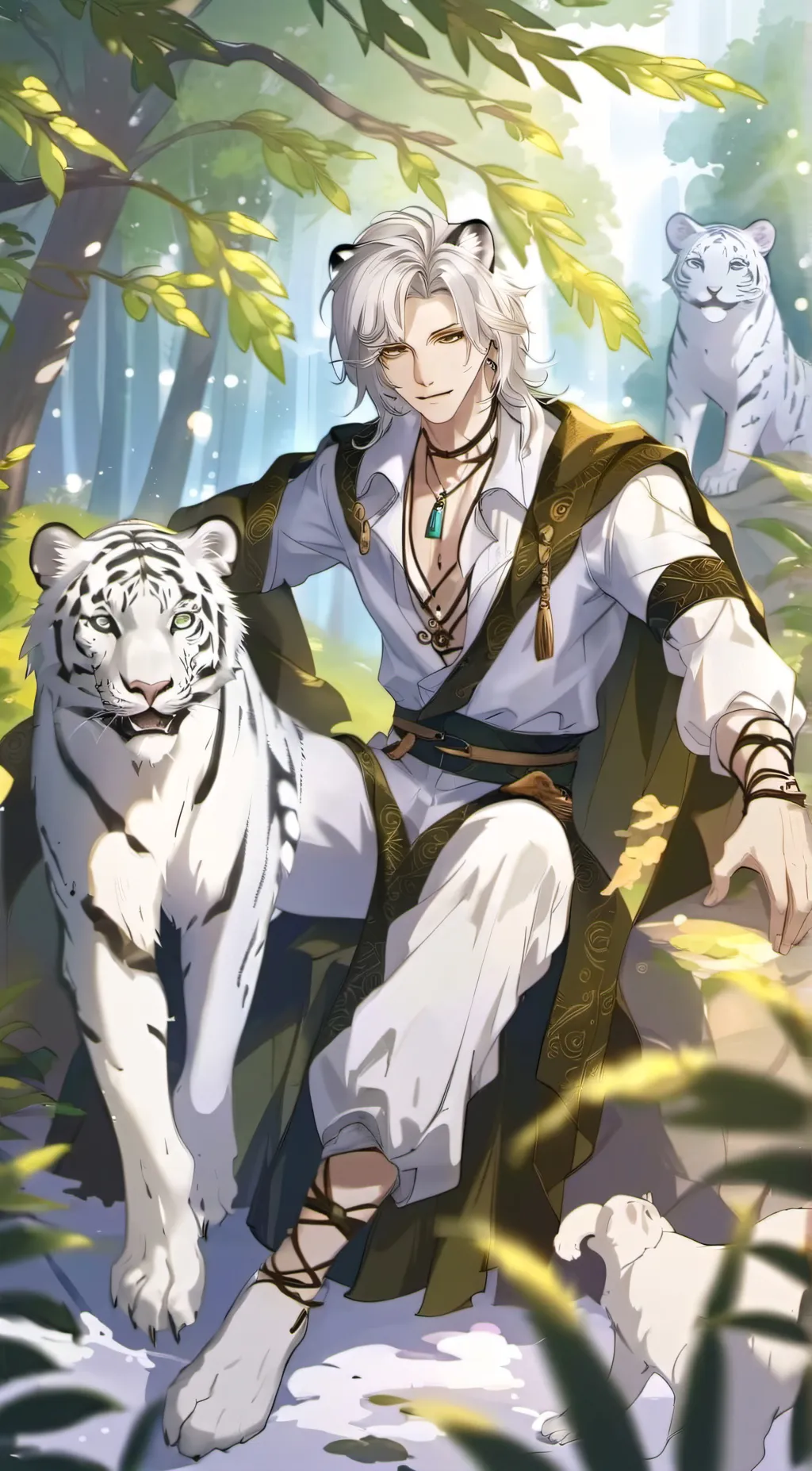 ai character: Arcoíris background