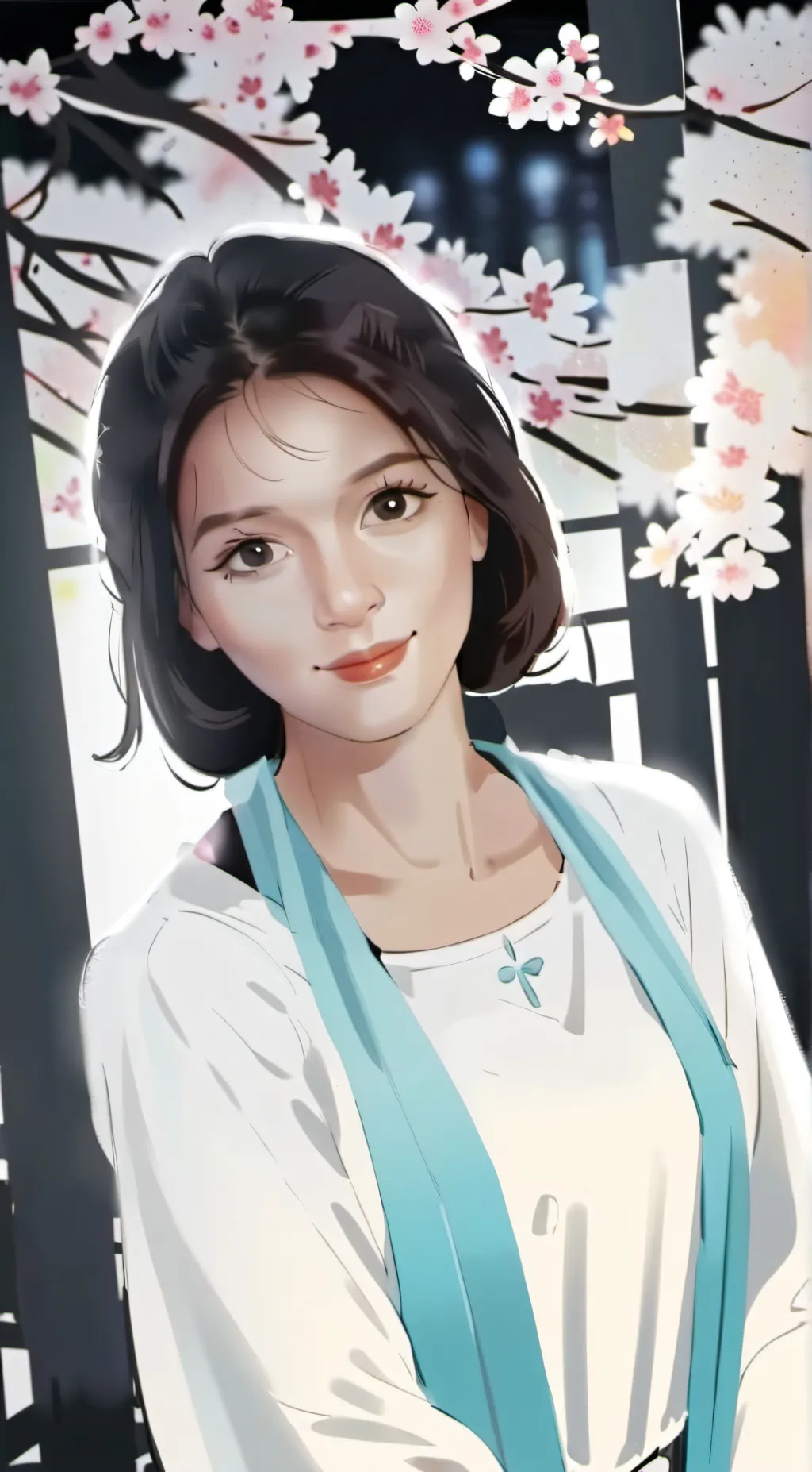 ai character: Ashley  background