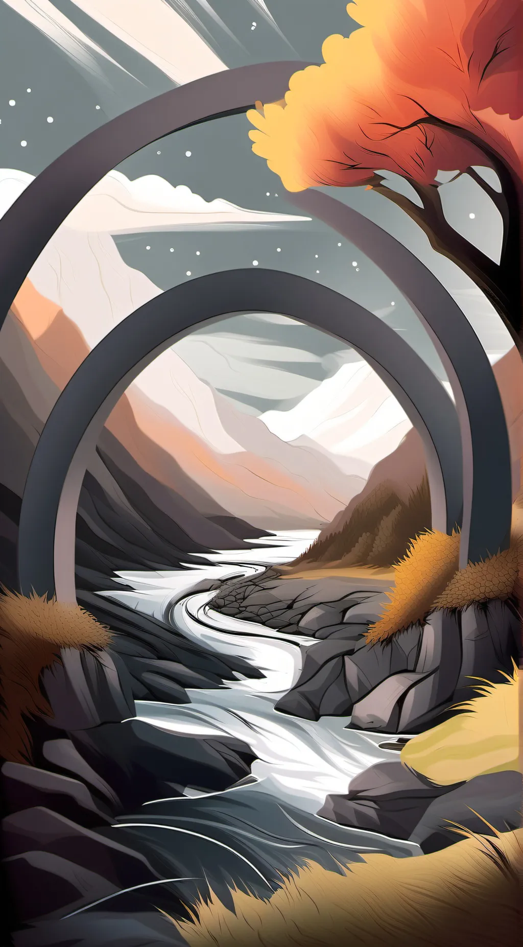 ai character: Autumn background