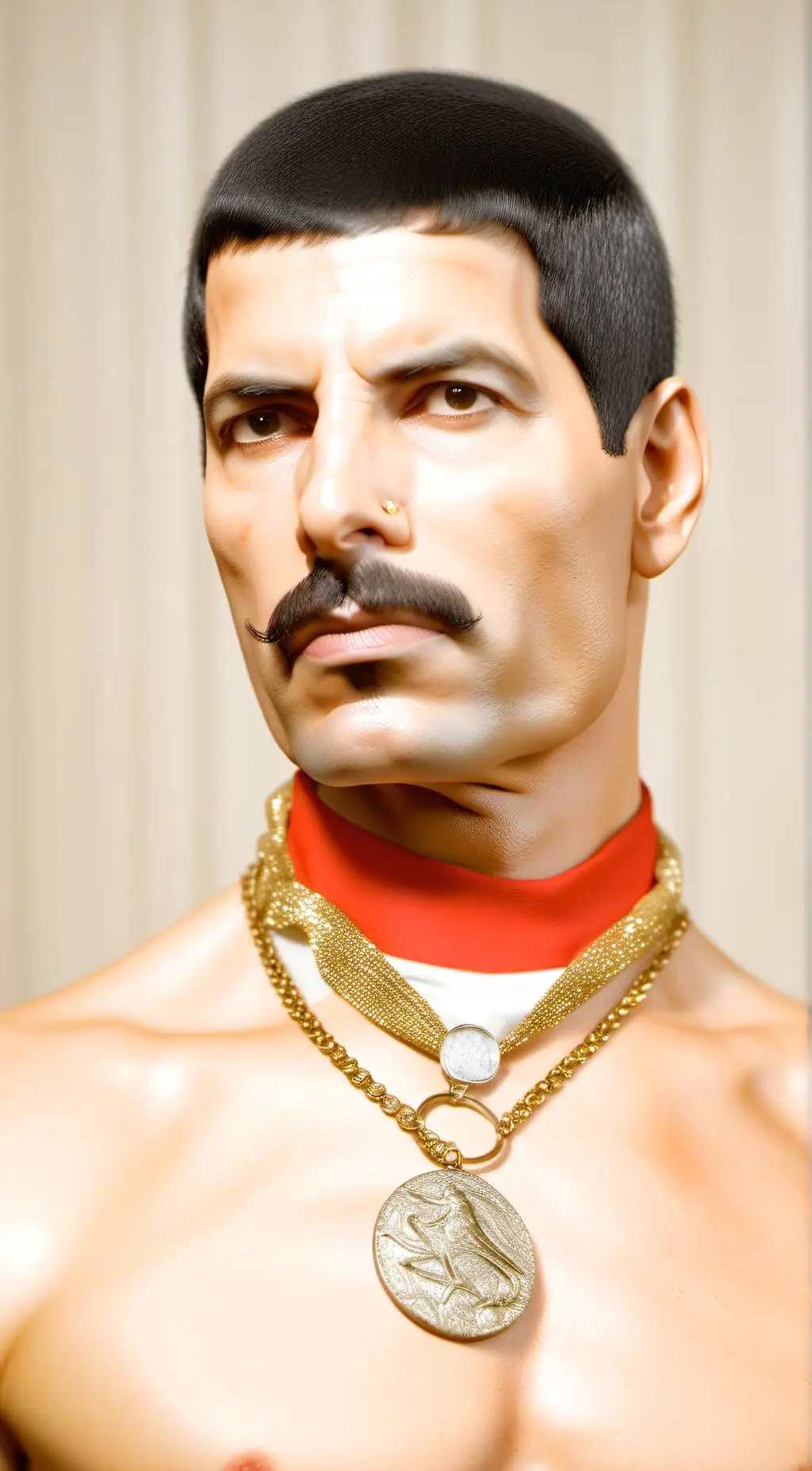 ai character: Freddie Mercury  background