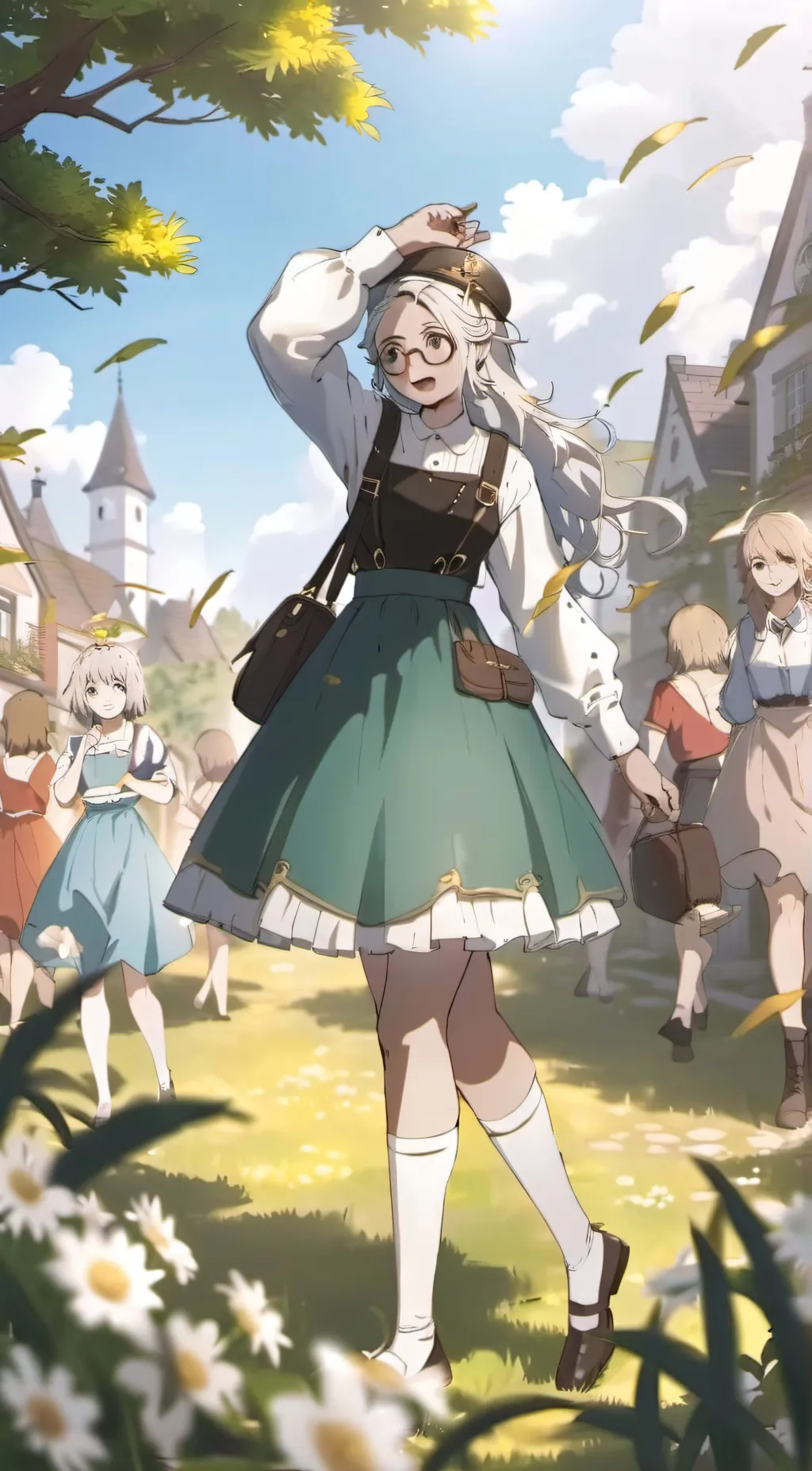 ai character: femboy town background