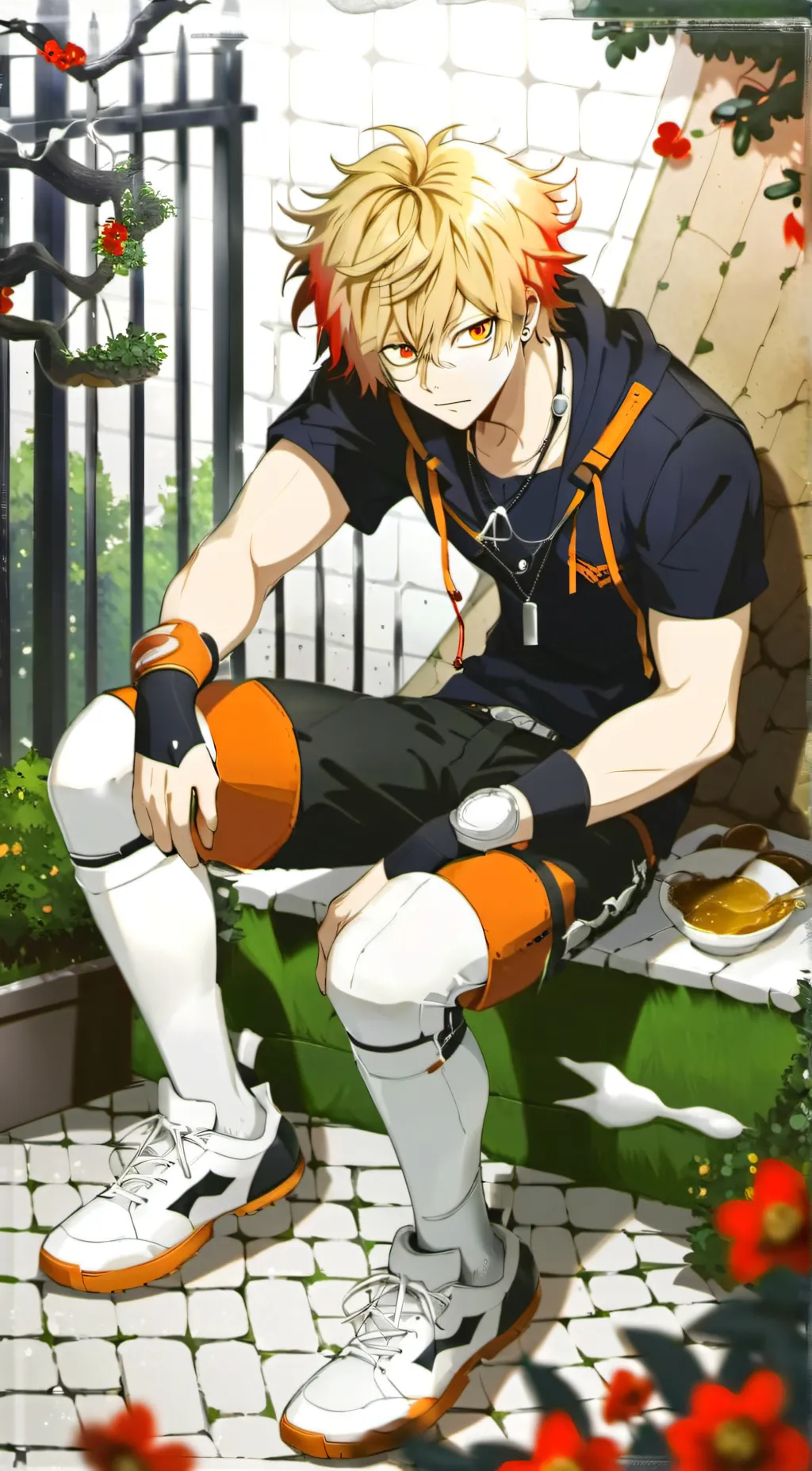 ai character: Katsuki Bakugo background