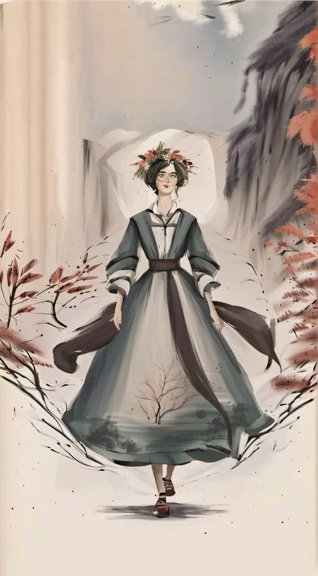 ai character: Dollhouse background