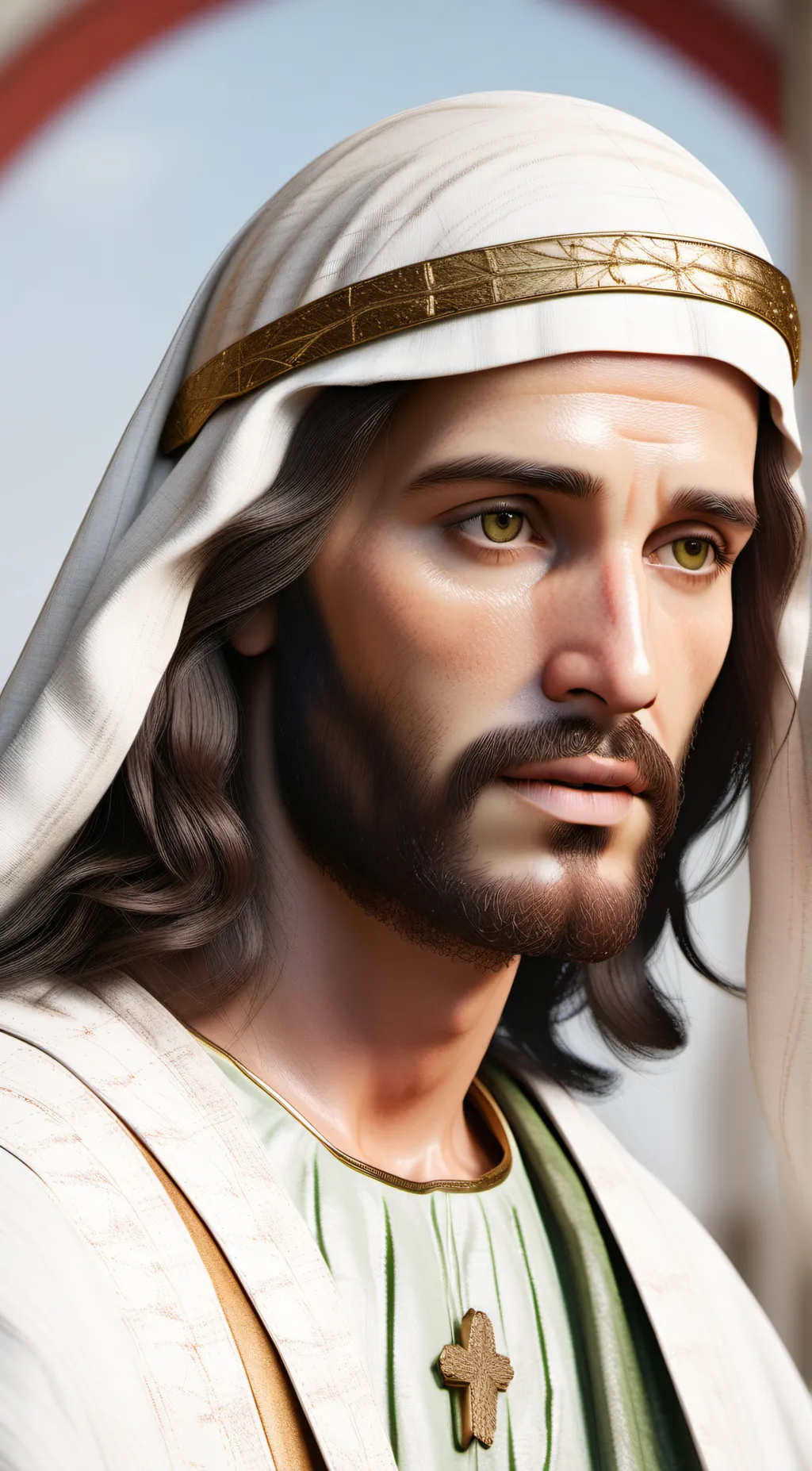 ai character: Jesus background