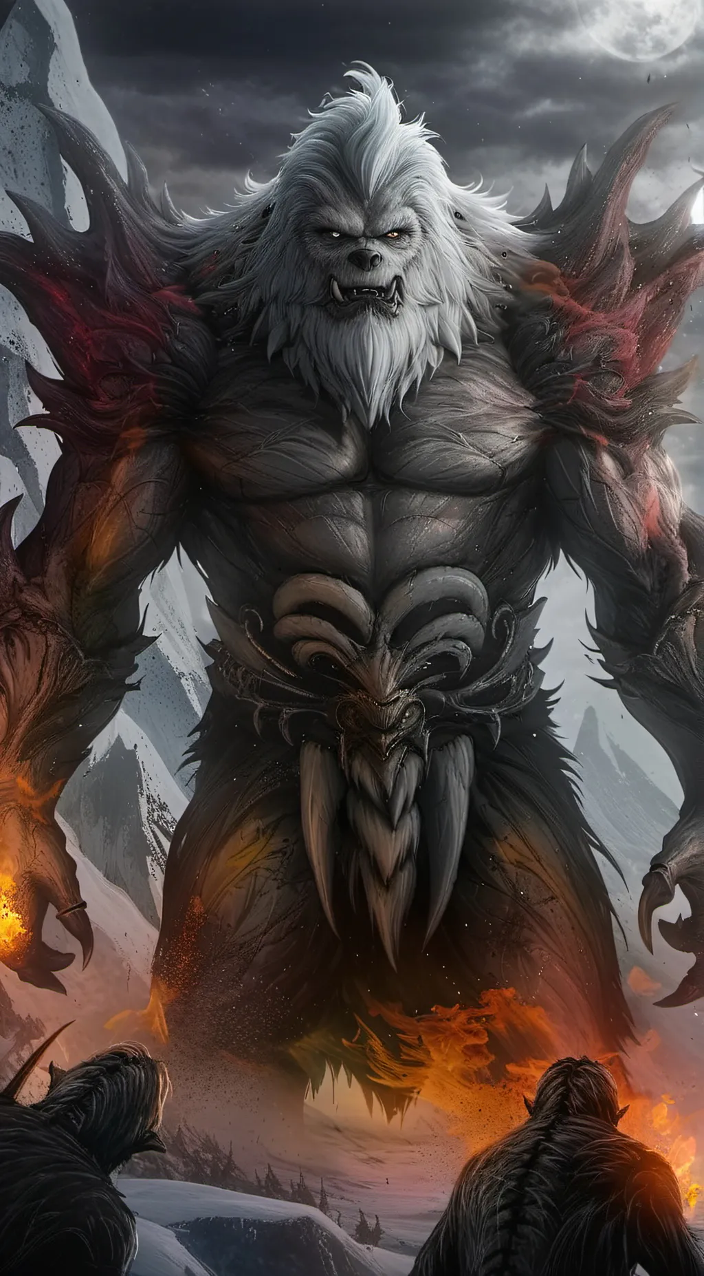 ai character: Abominable Snowman background