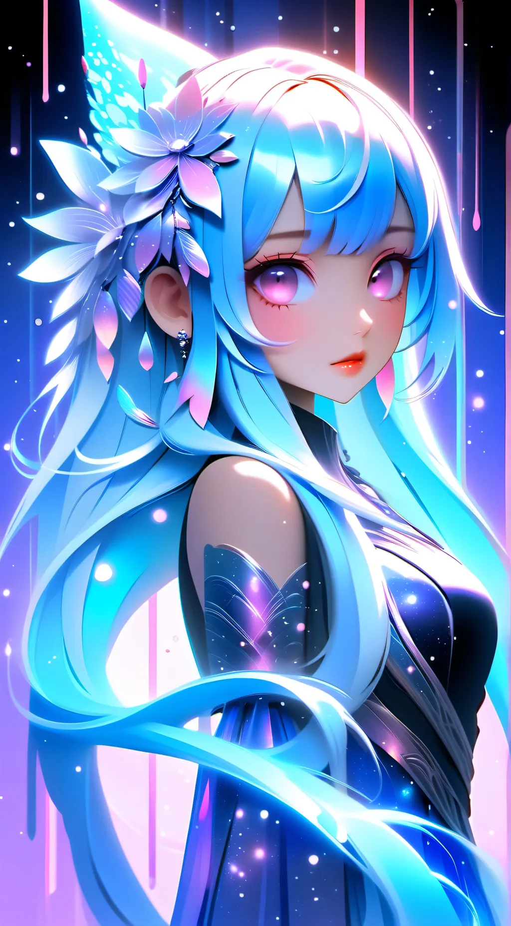 ai character: Azure background